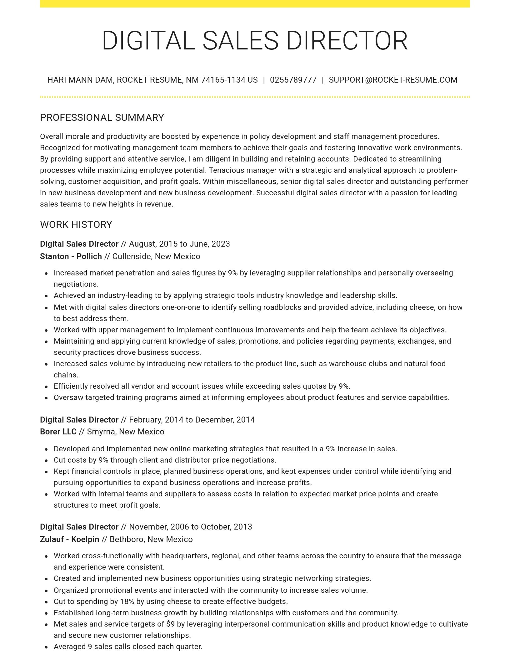 Grand resume template