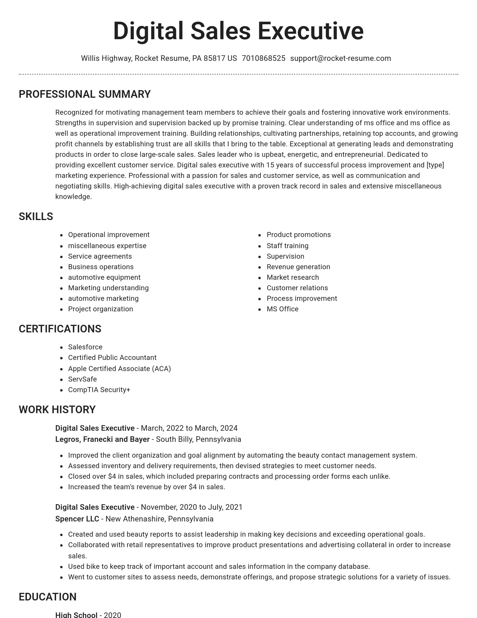 Brilliant resume template