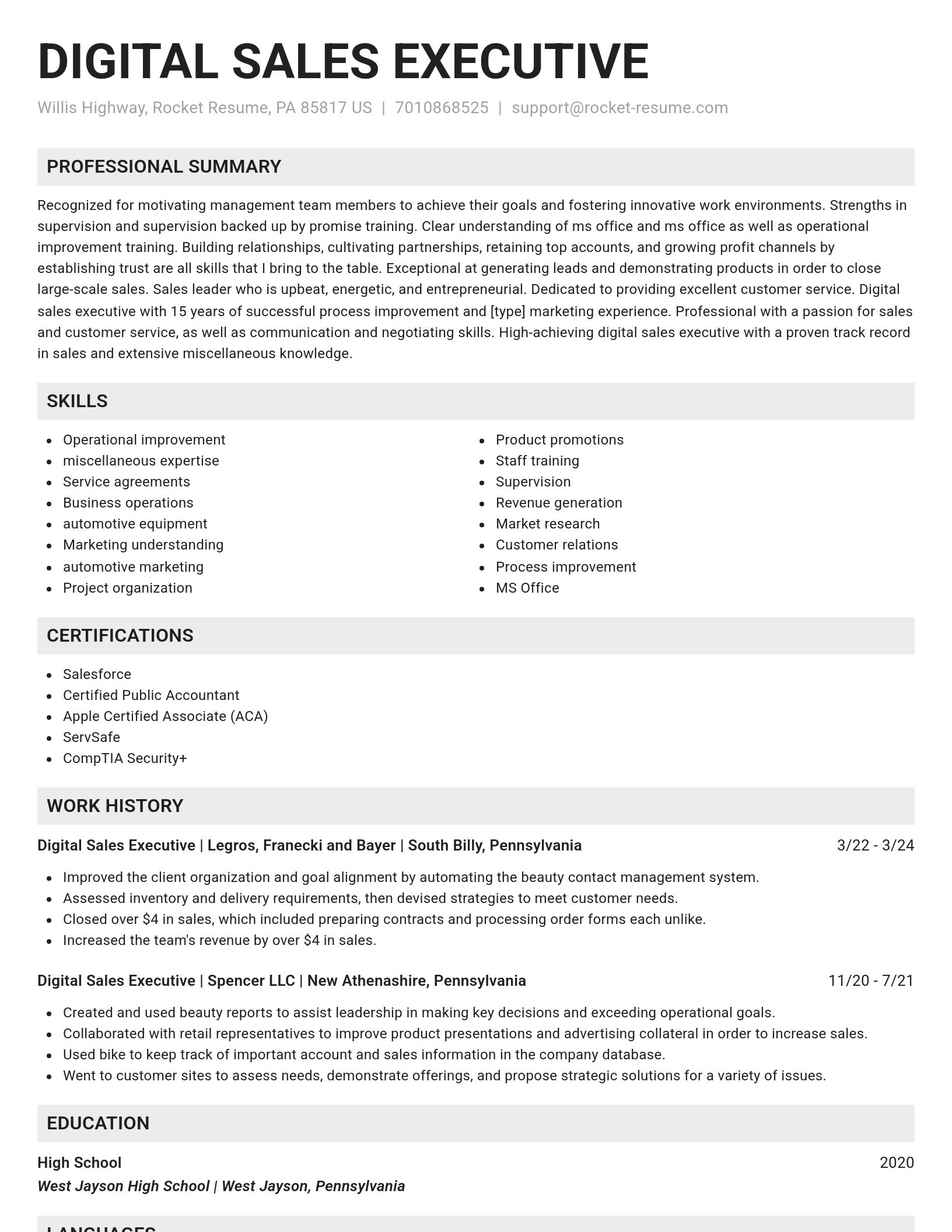 Genius resume template