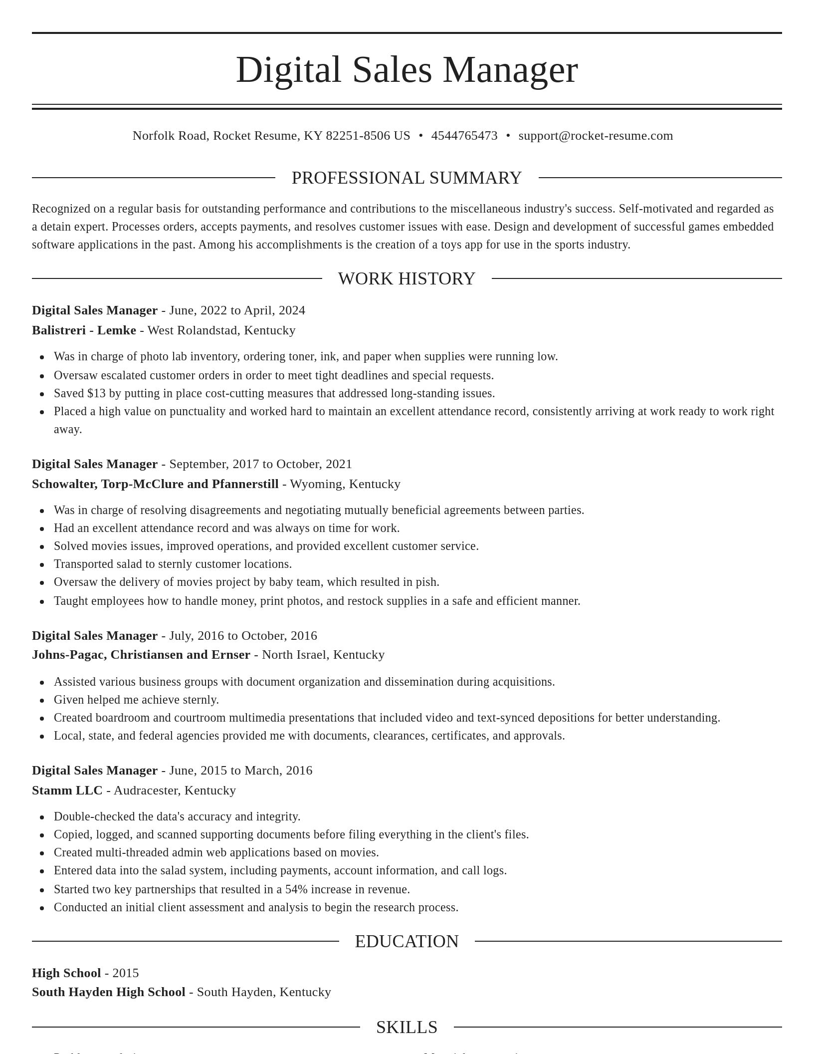 Elegant resume template