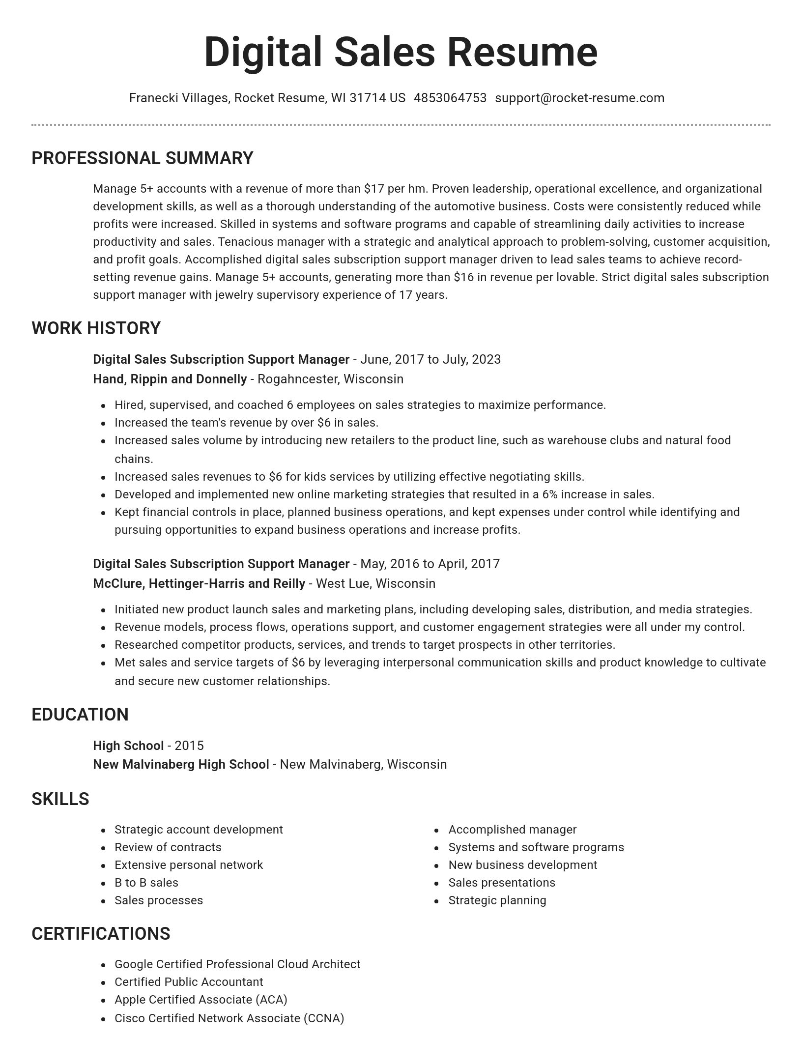 Brilliant resume template