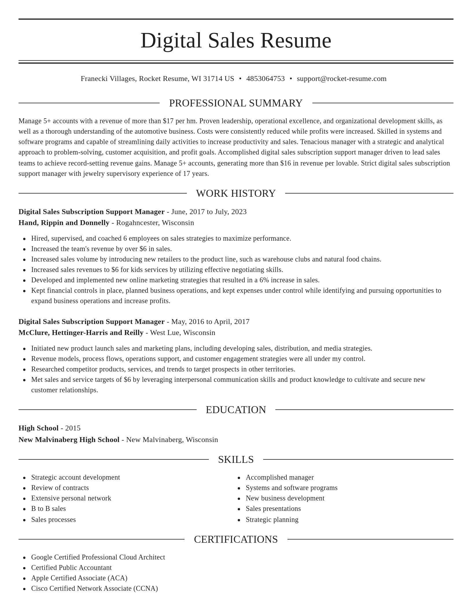 Elegant resume template
