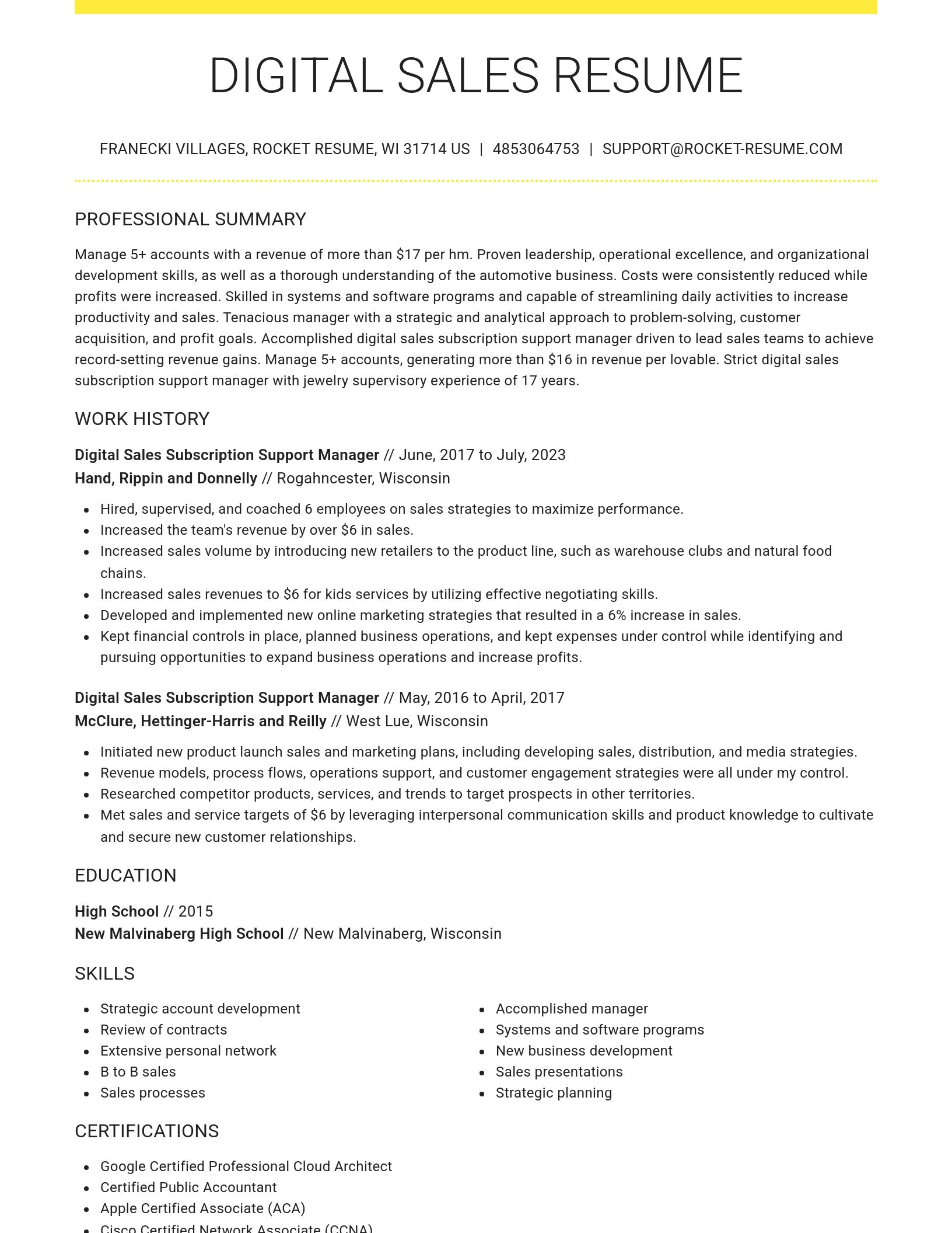 Grand resume template
