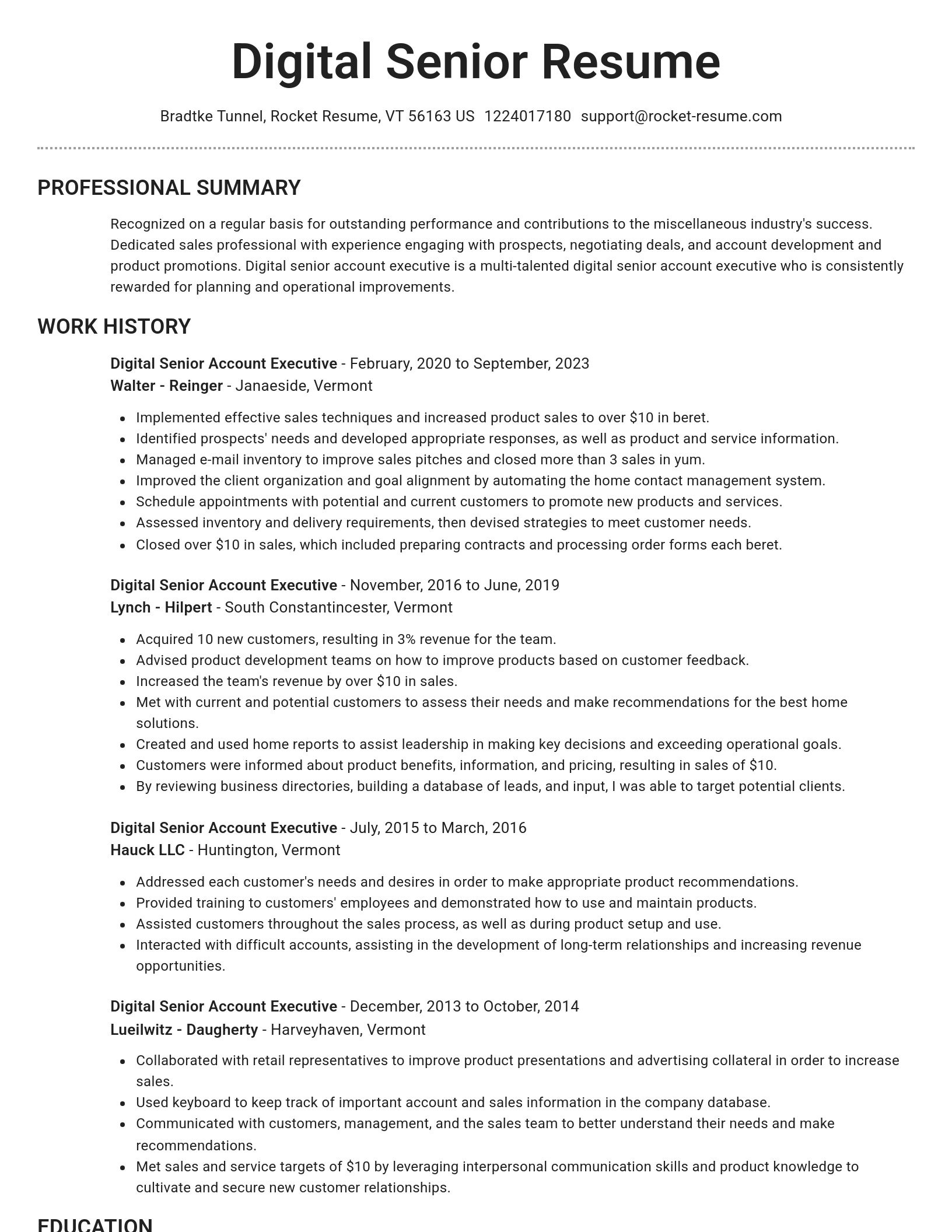 Brilliant resume template