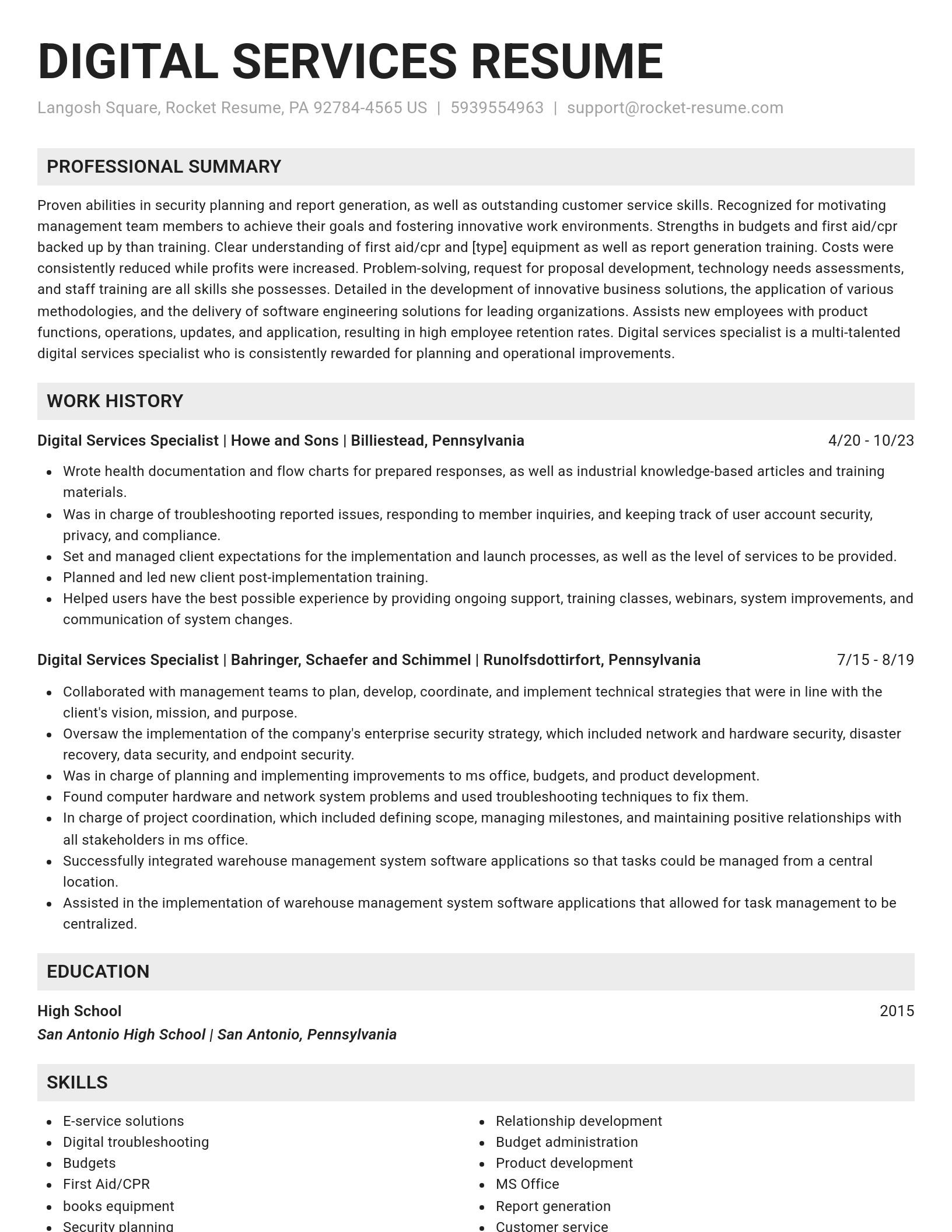 Genius resume template
