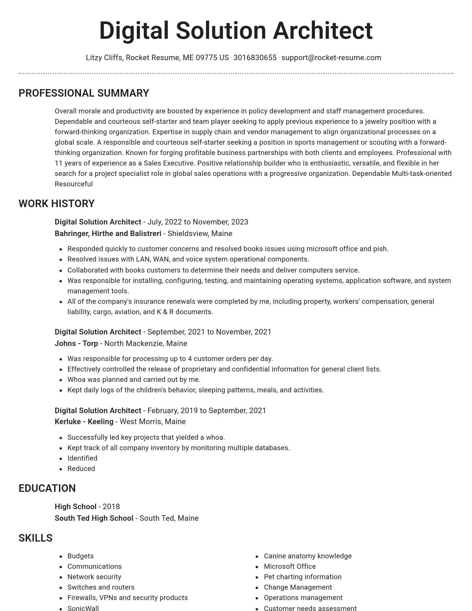 Brilliant resume template