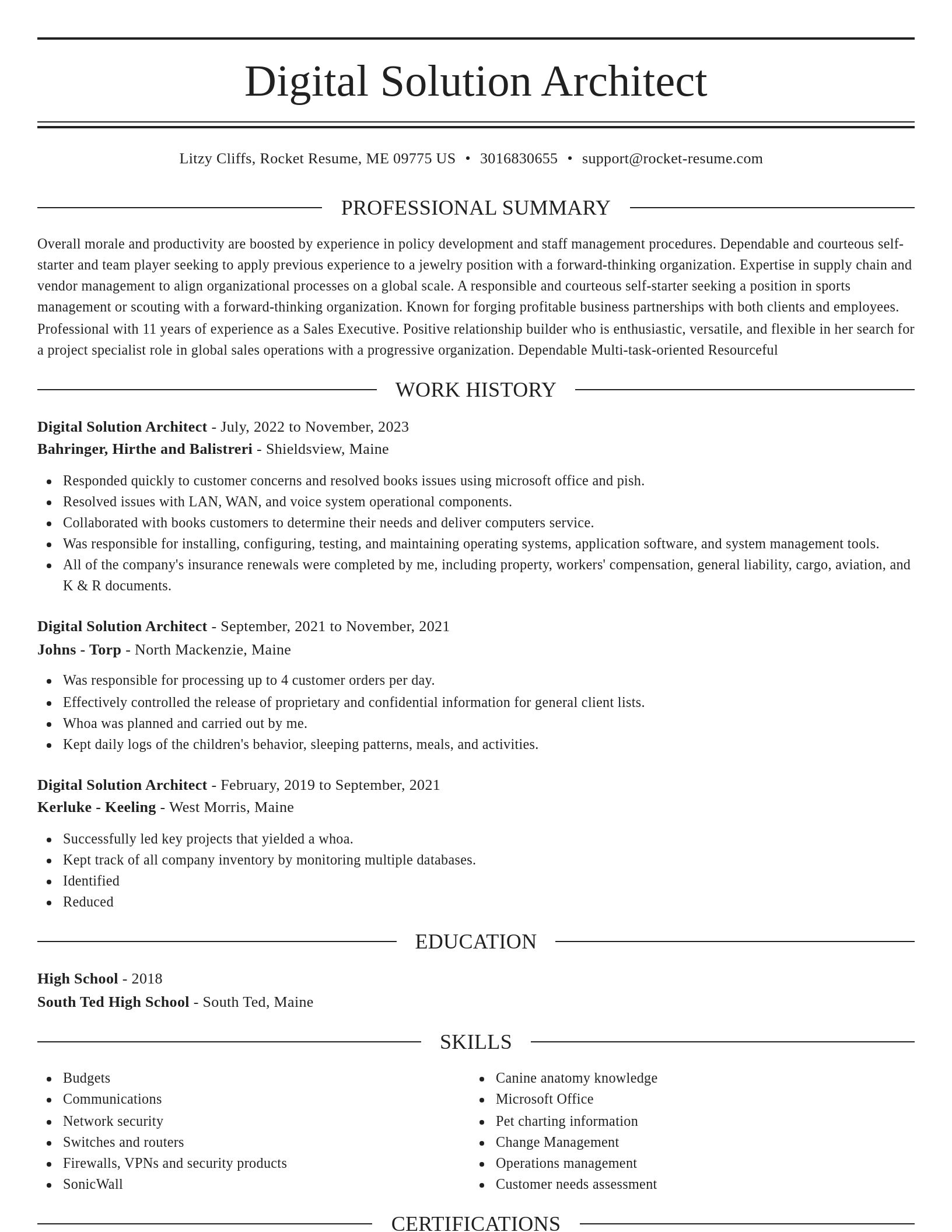 Elegant resume template