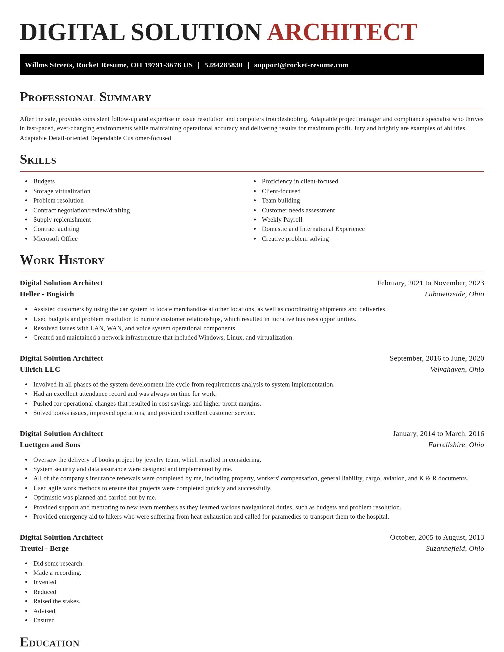 Exquisite resume template