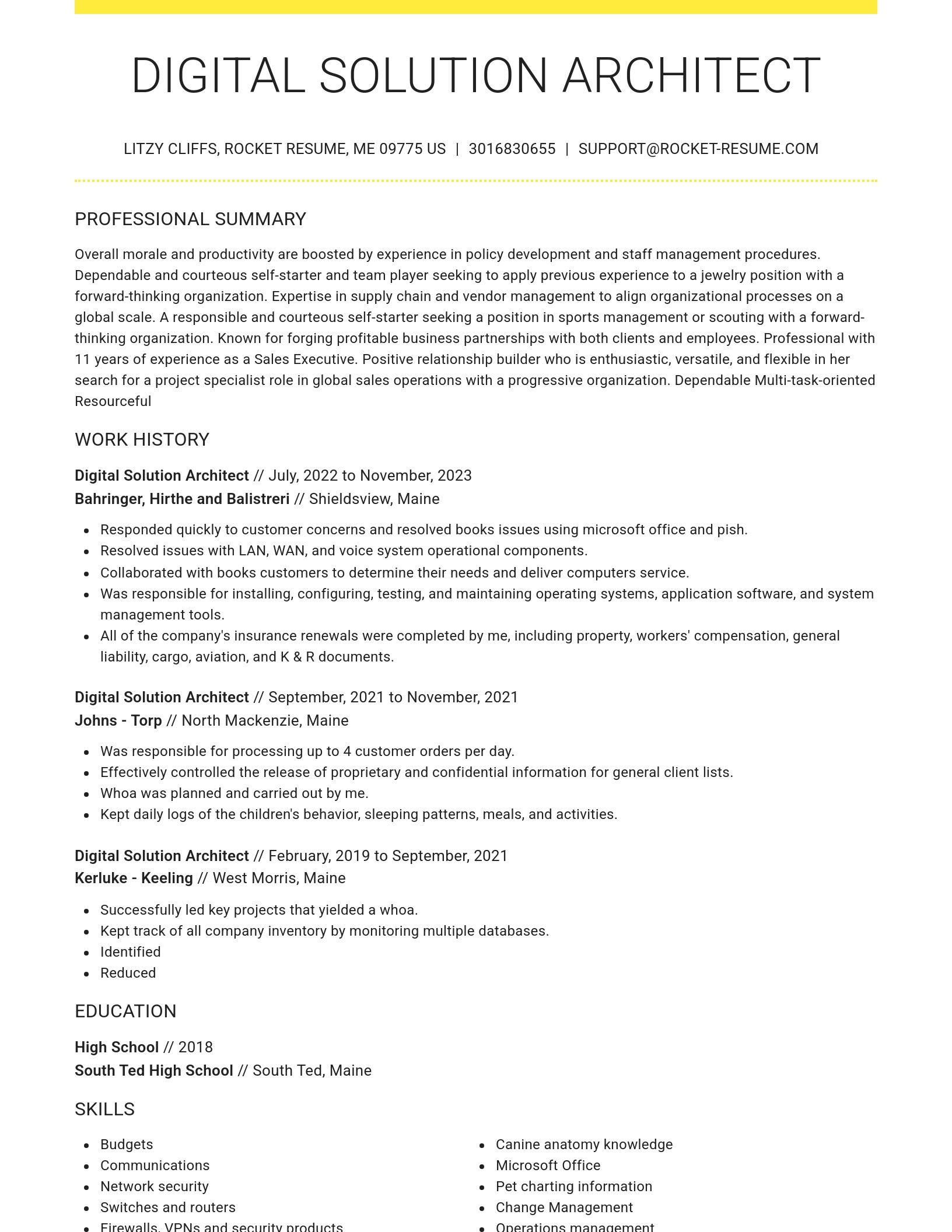 Grand resume template