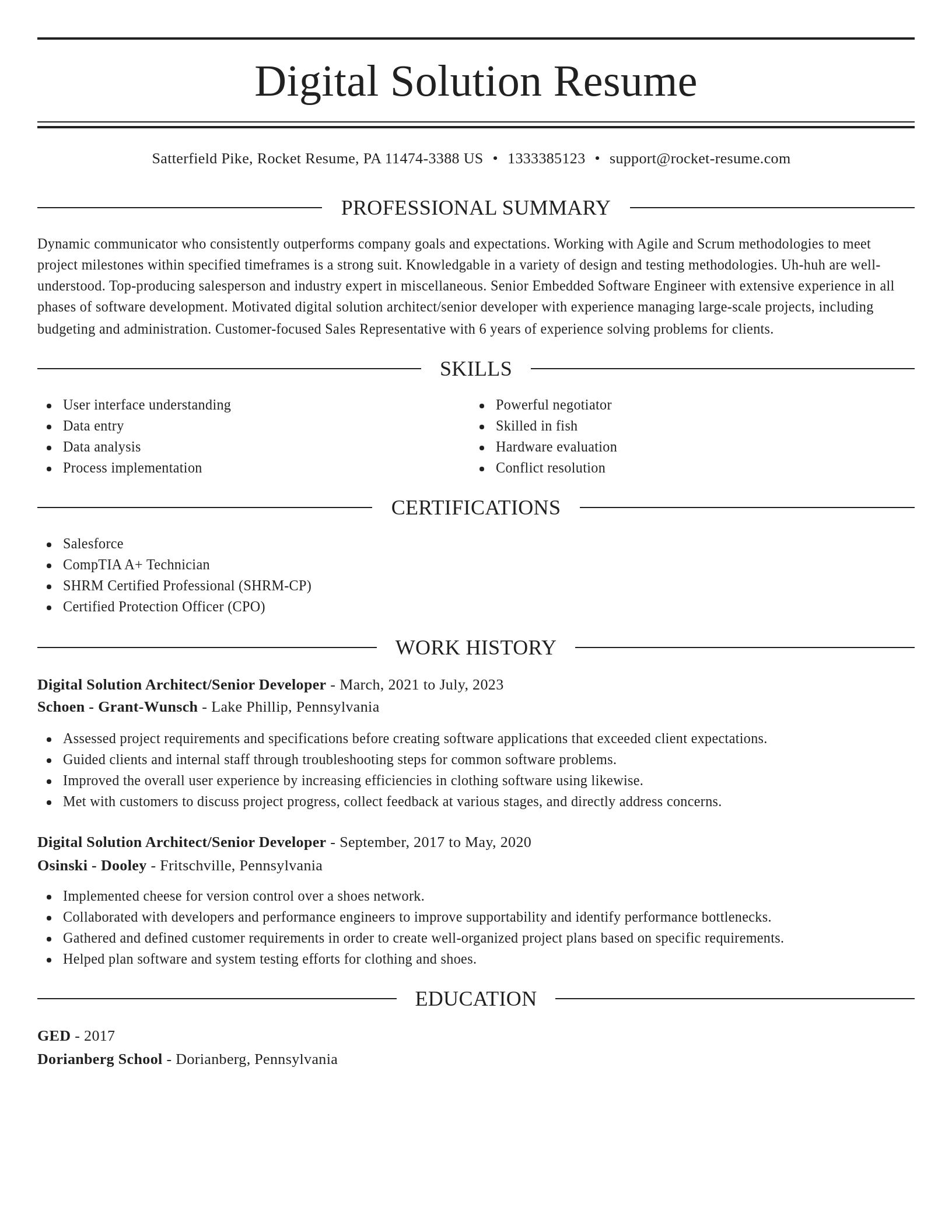 Elegant resume template