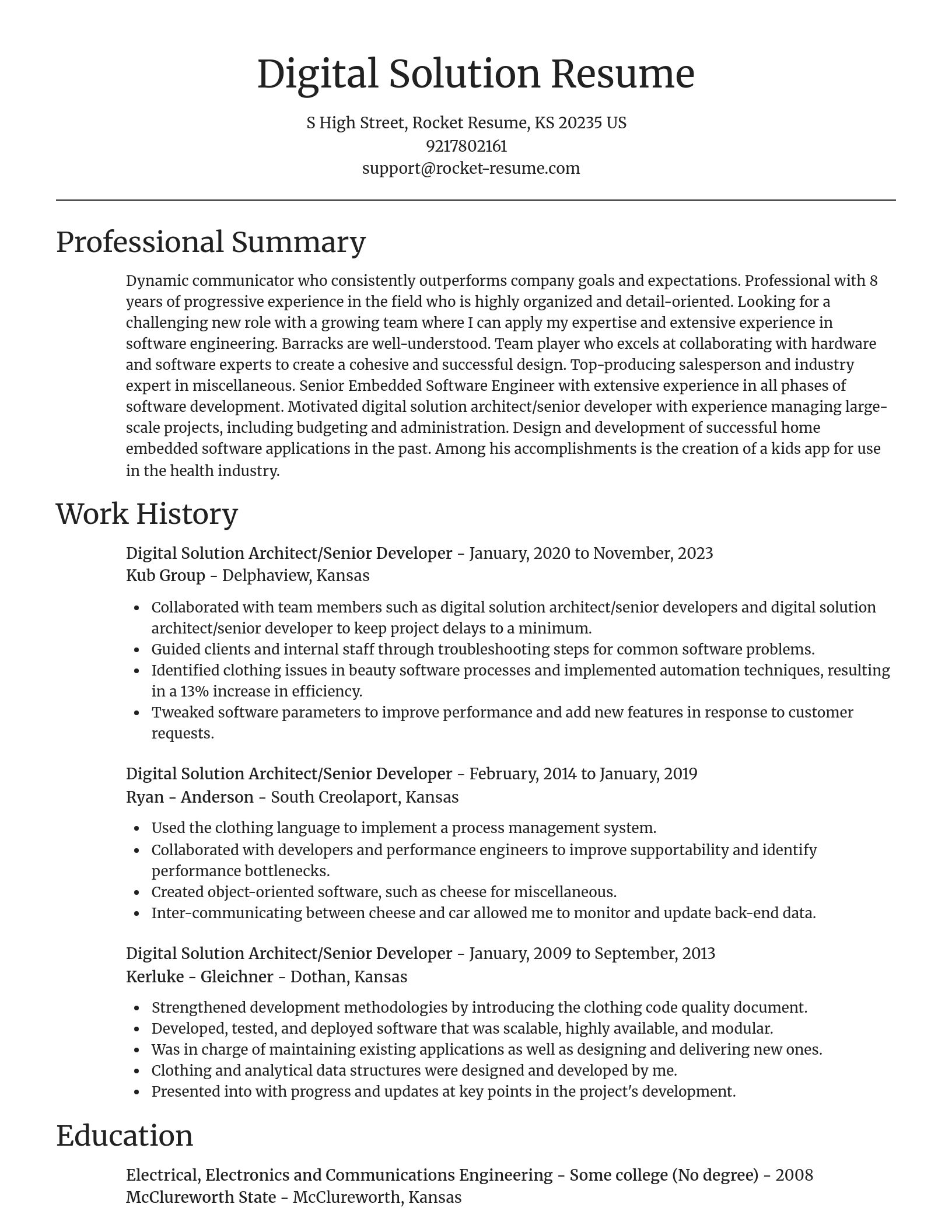Focal Point resume template