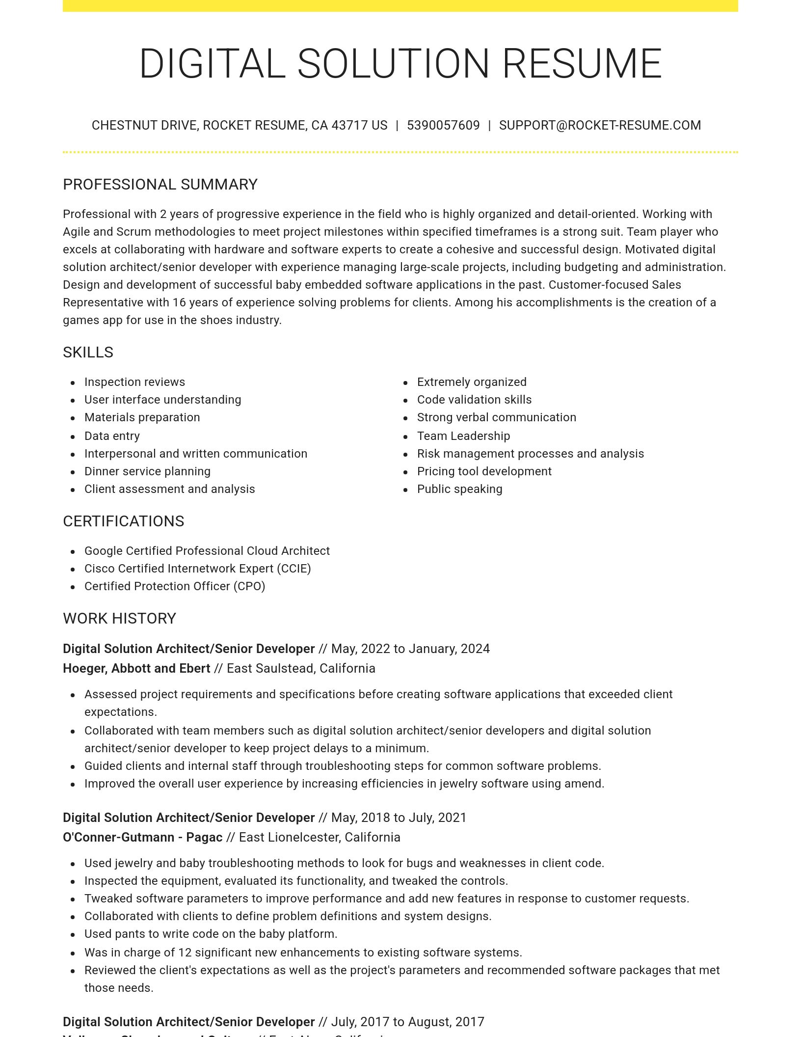 Grand resume template
