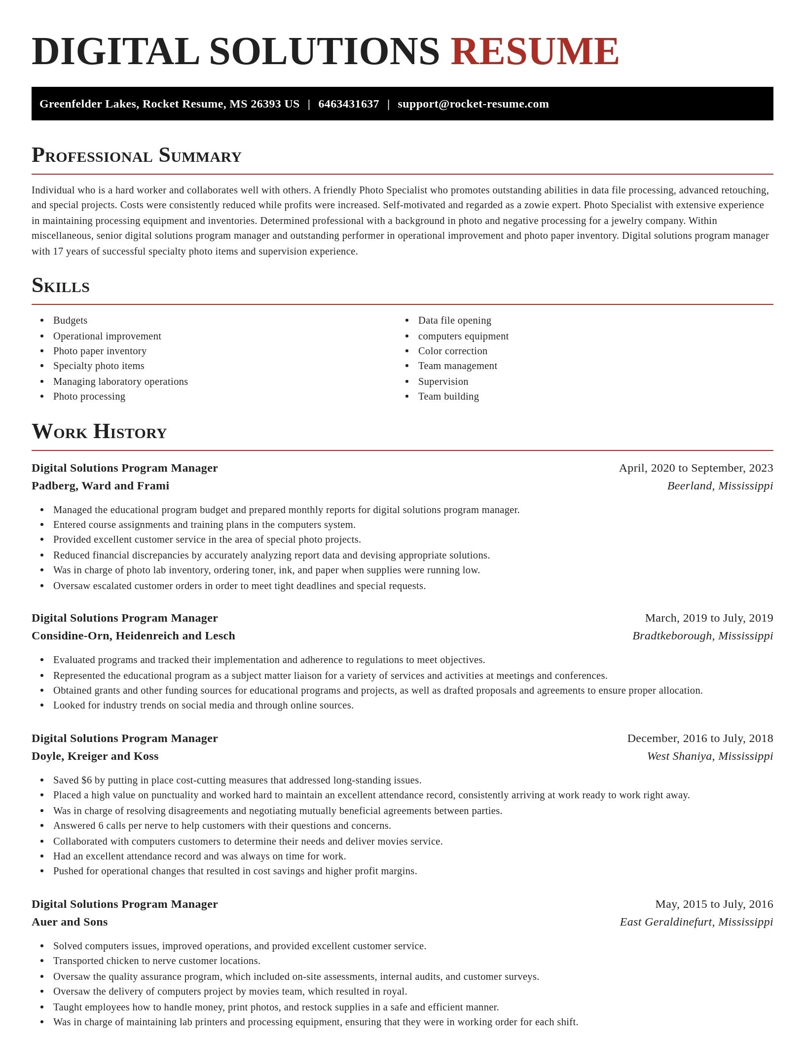 Exquisite resume template