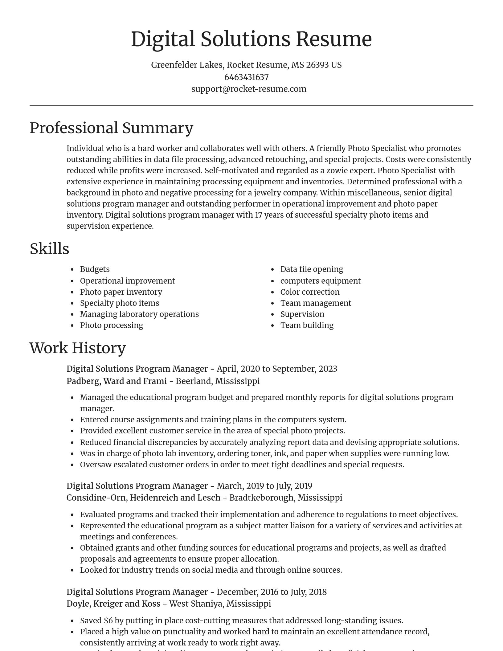 Focal Point resume template