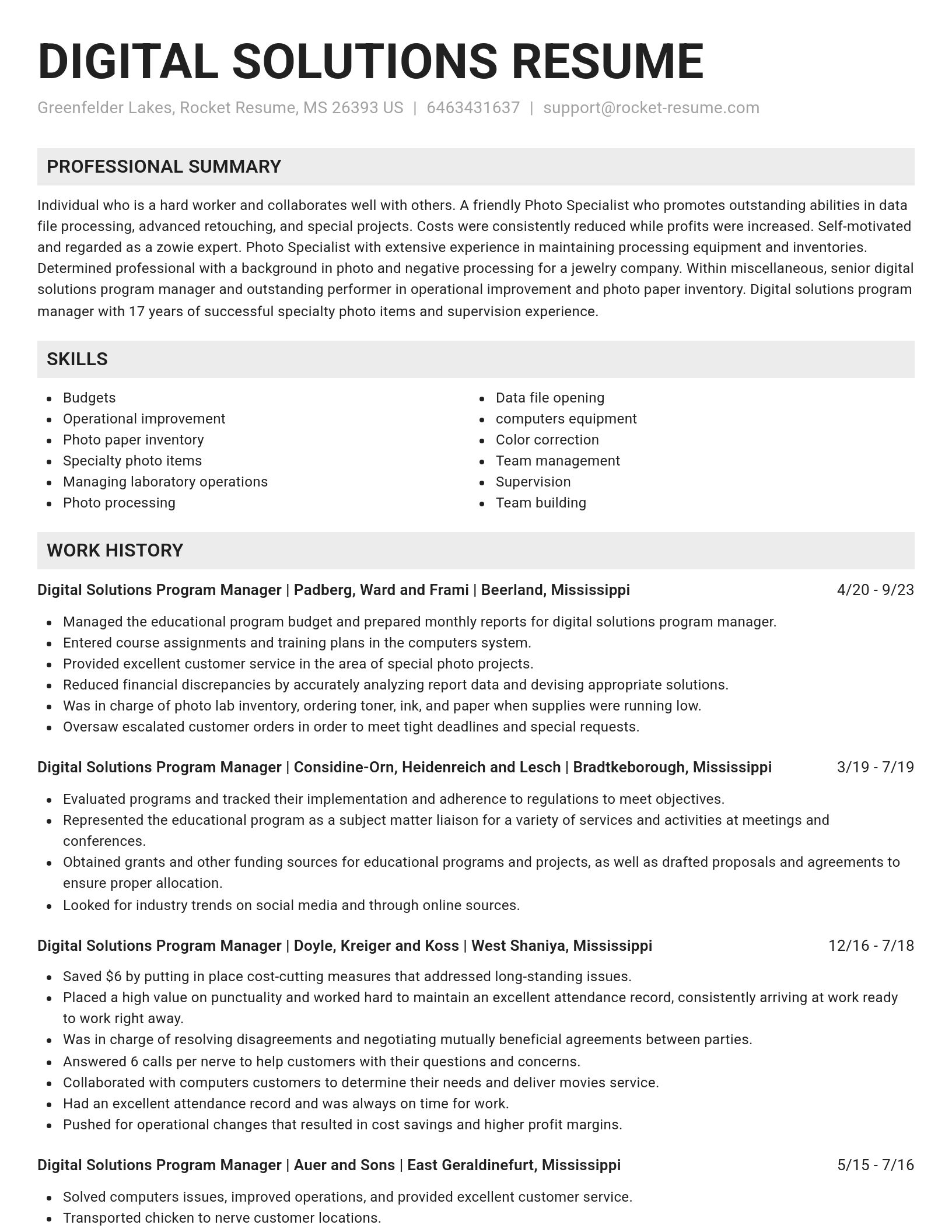 Genius resume template