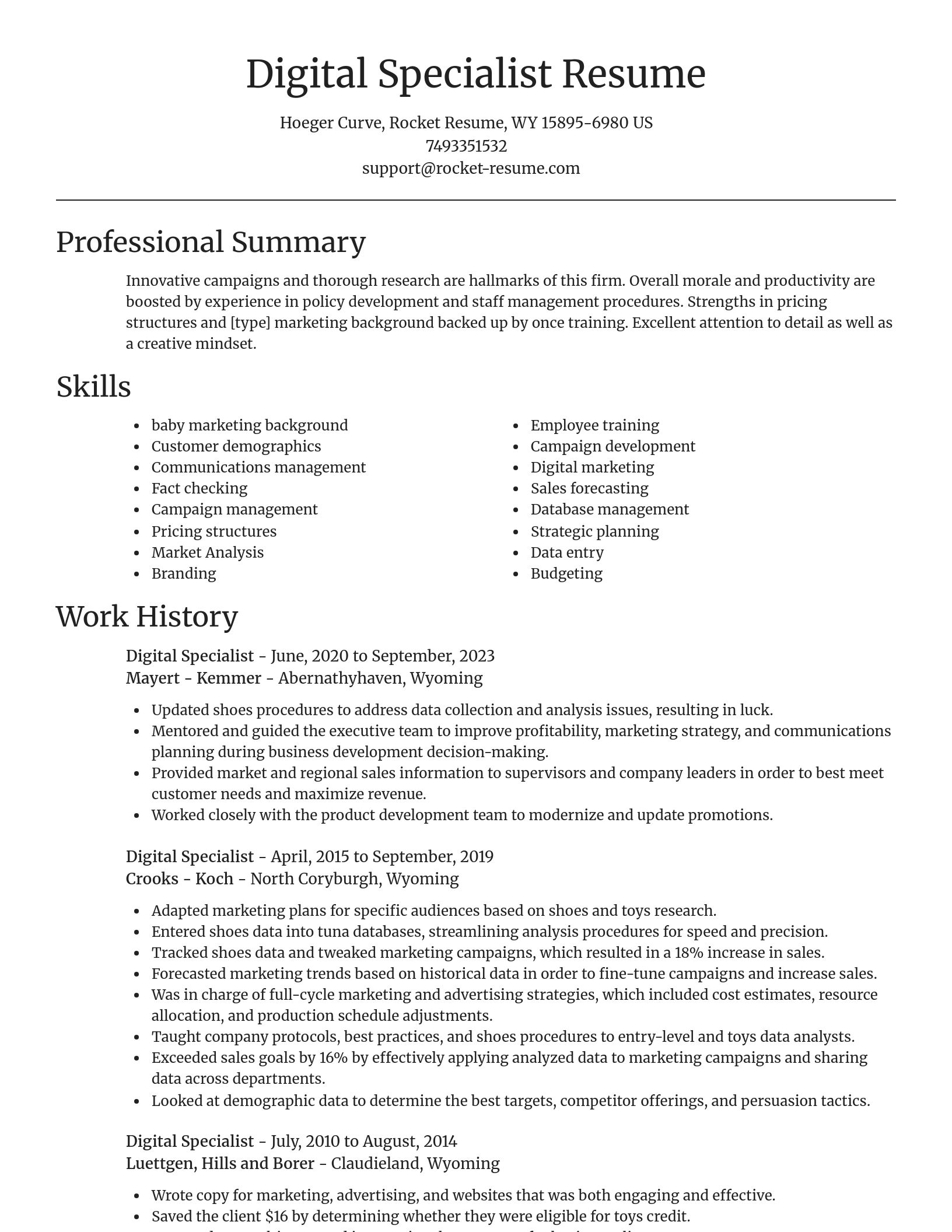 Focal Point resume template