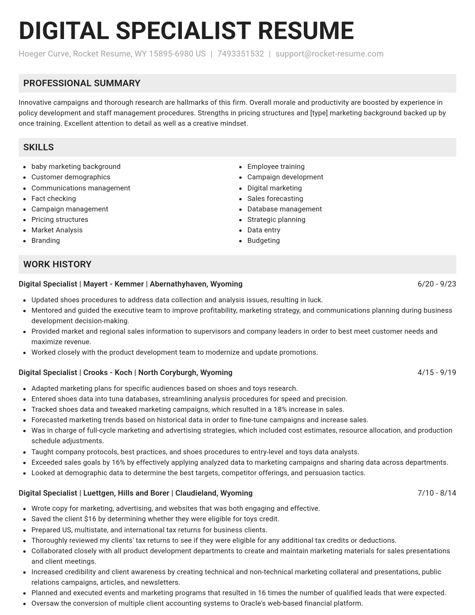 Genius resume template