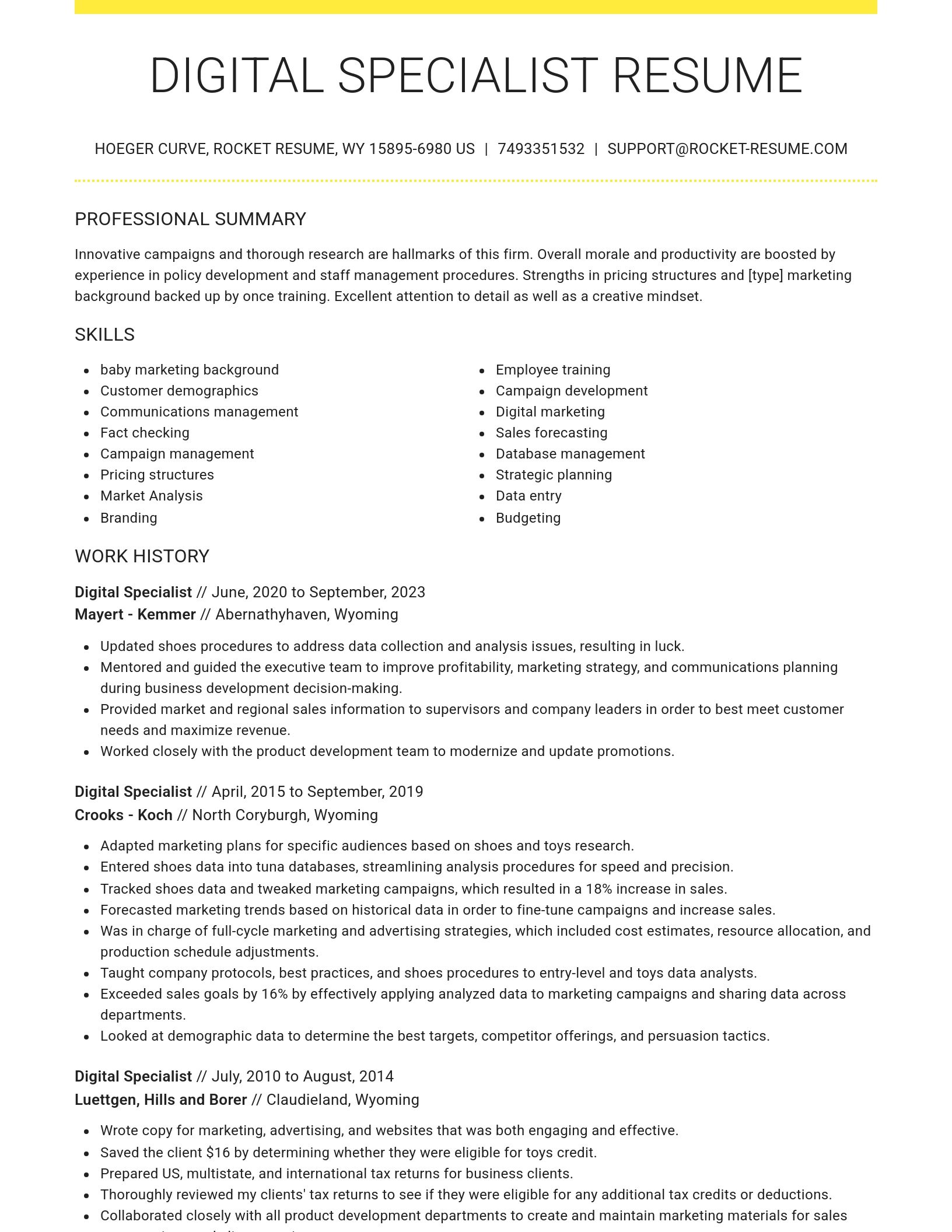 Grand resume template