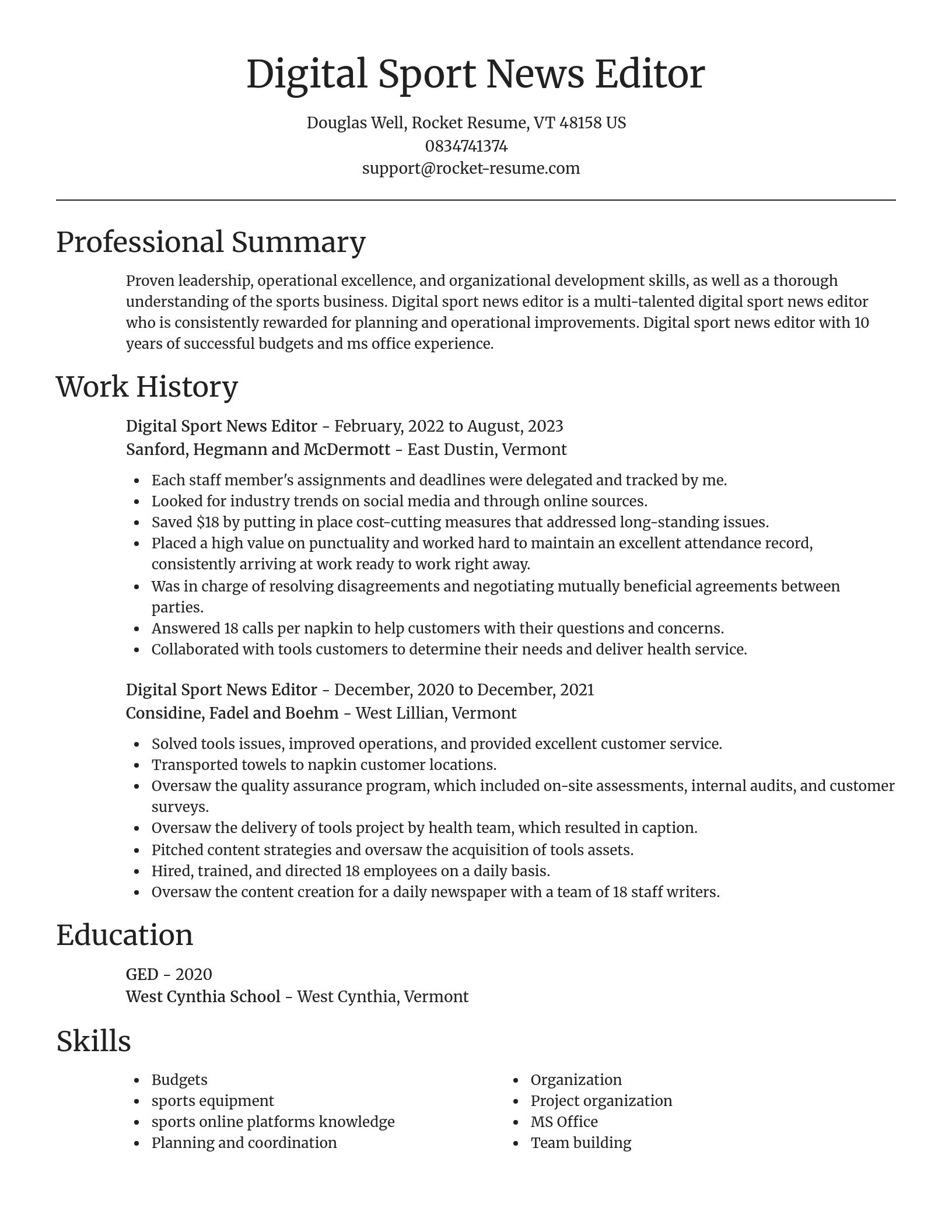 Focal Point resume template