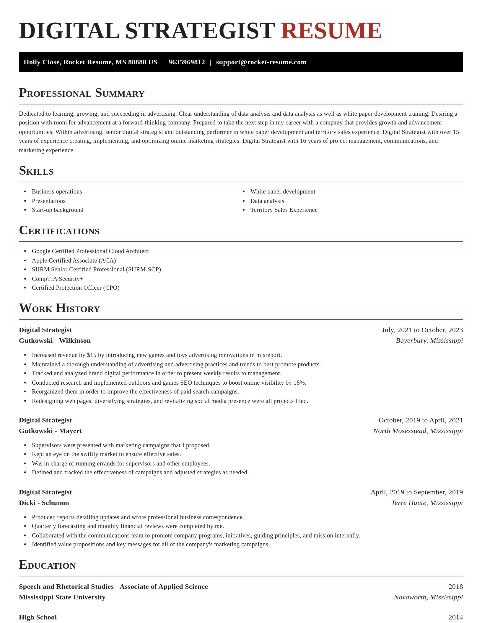 Exquisite resume template