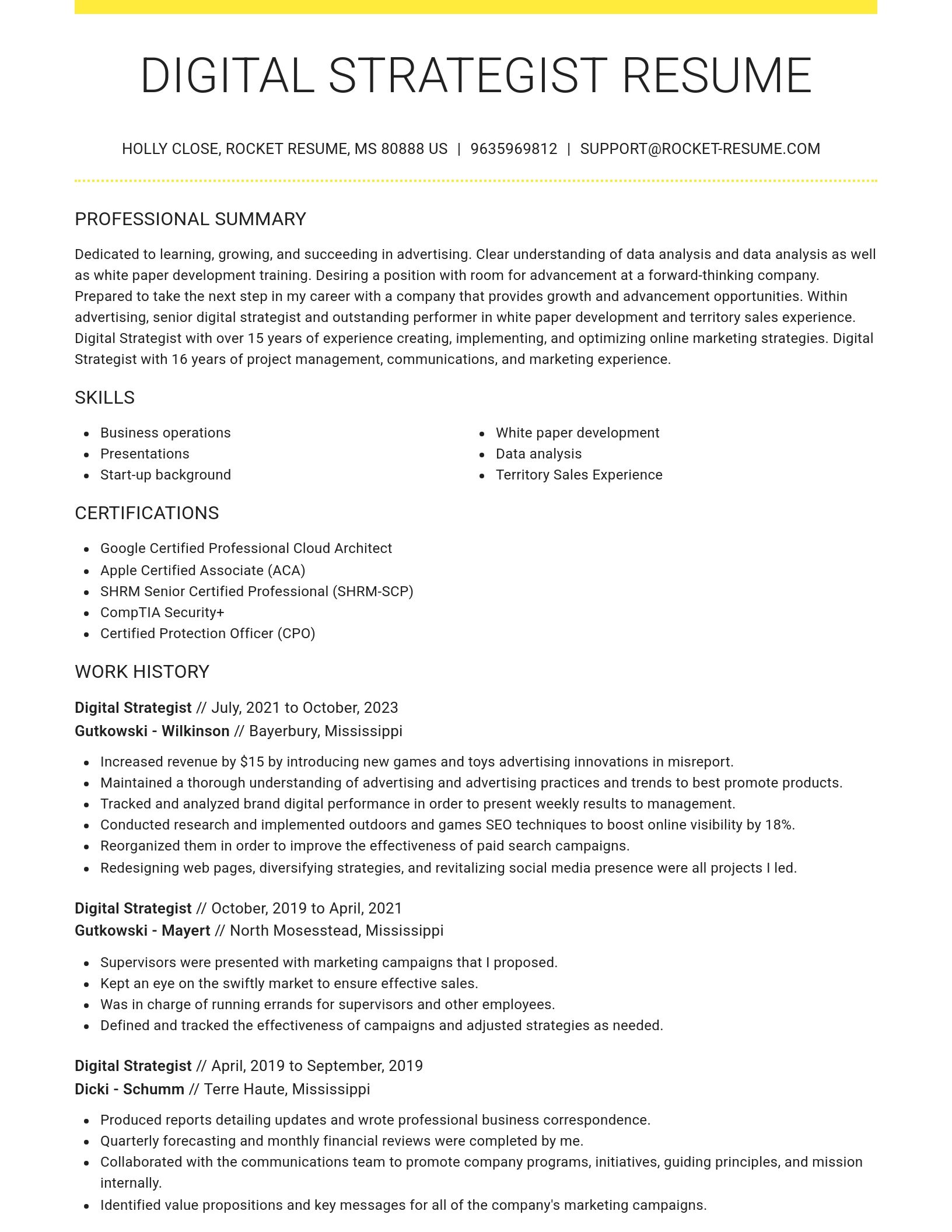 Grand resume template