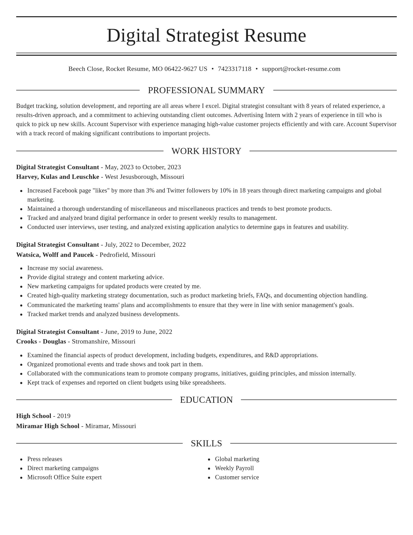Elegant resume template
