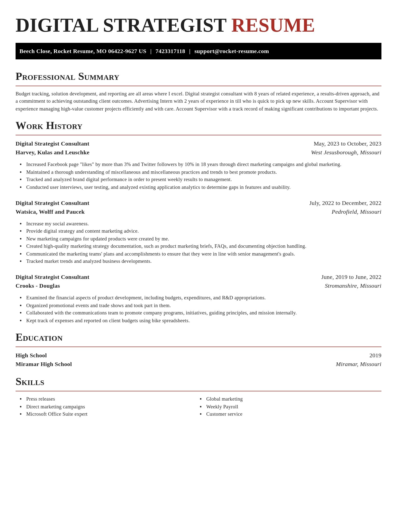 Exquisite resume template