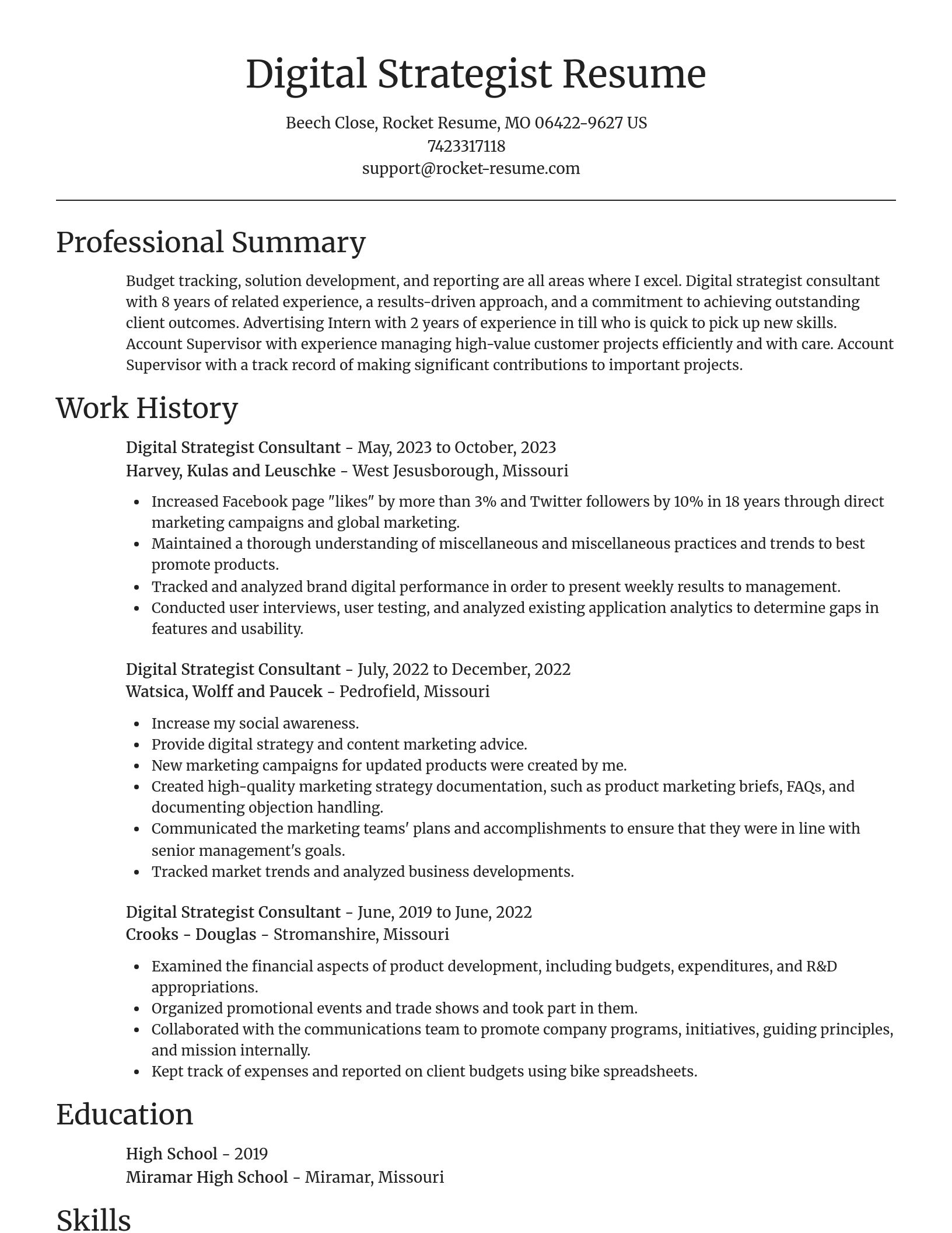 Focal Point resume template