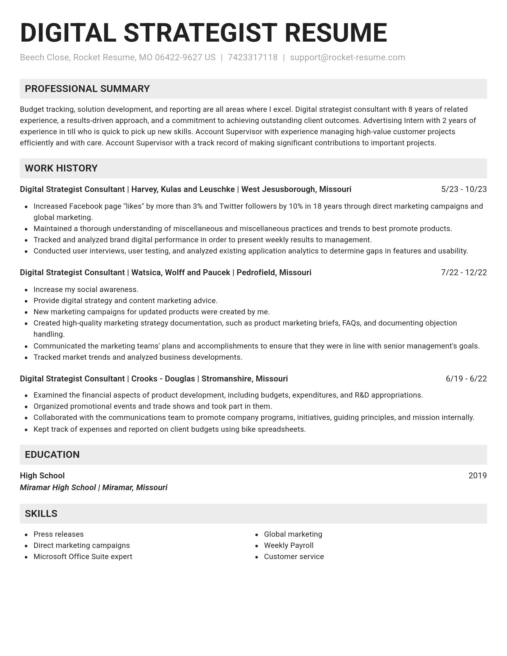 Genius resume template