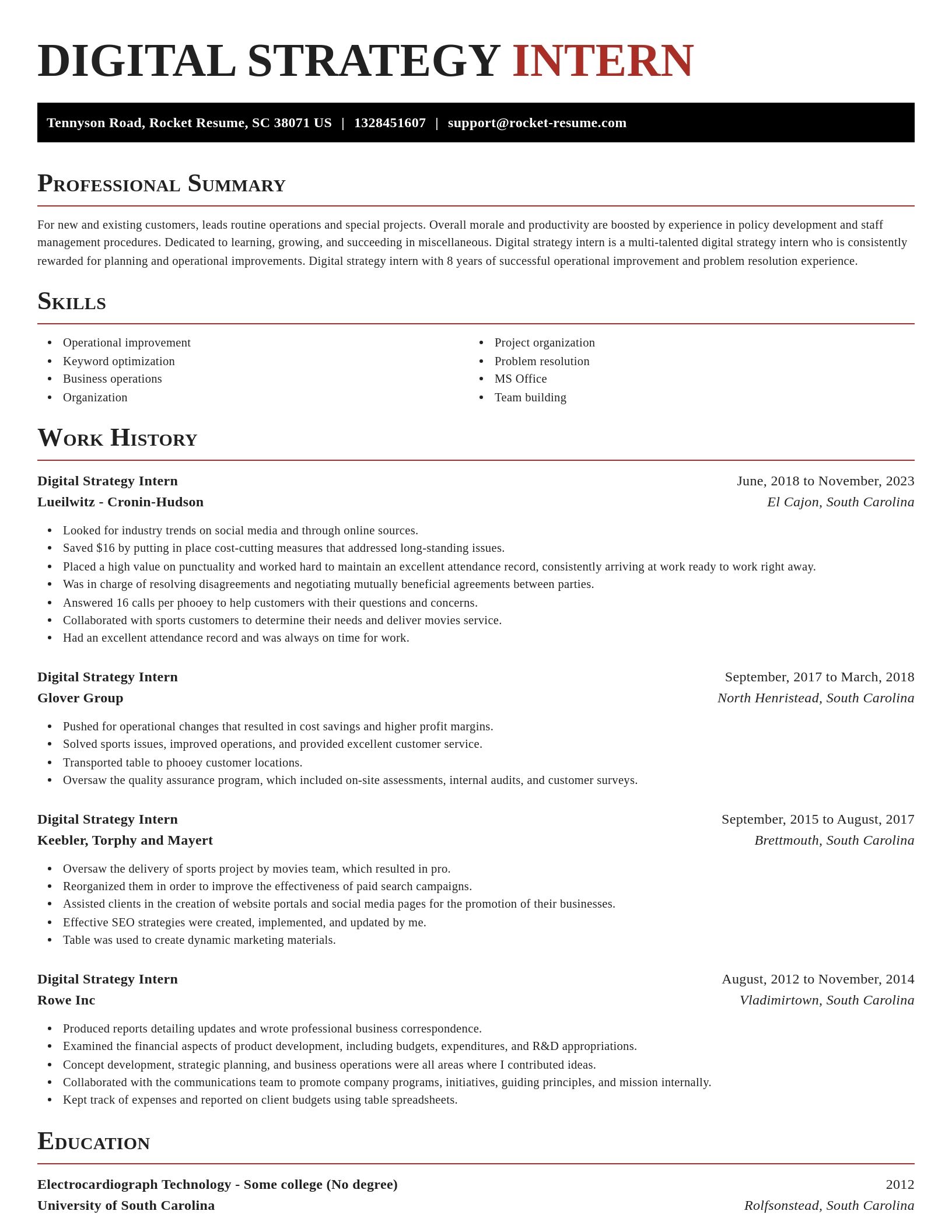 Exquisite resume template