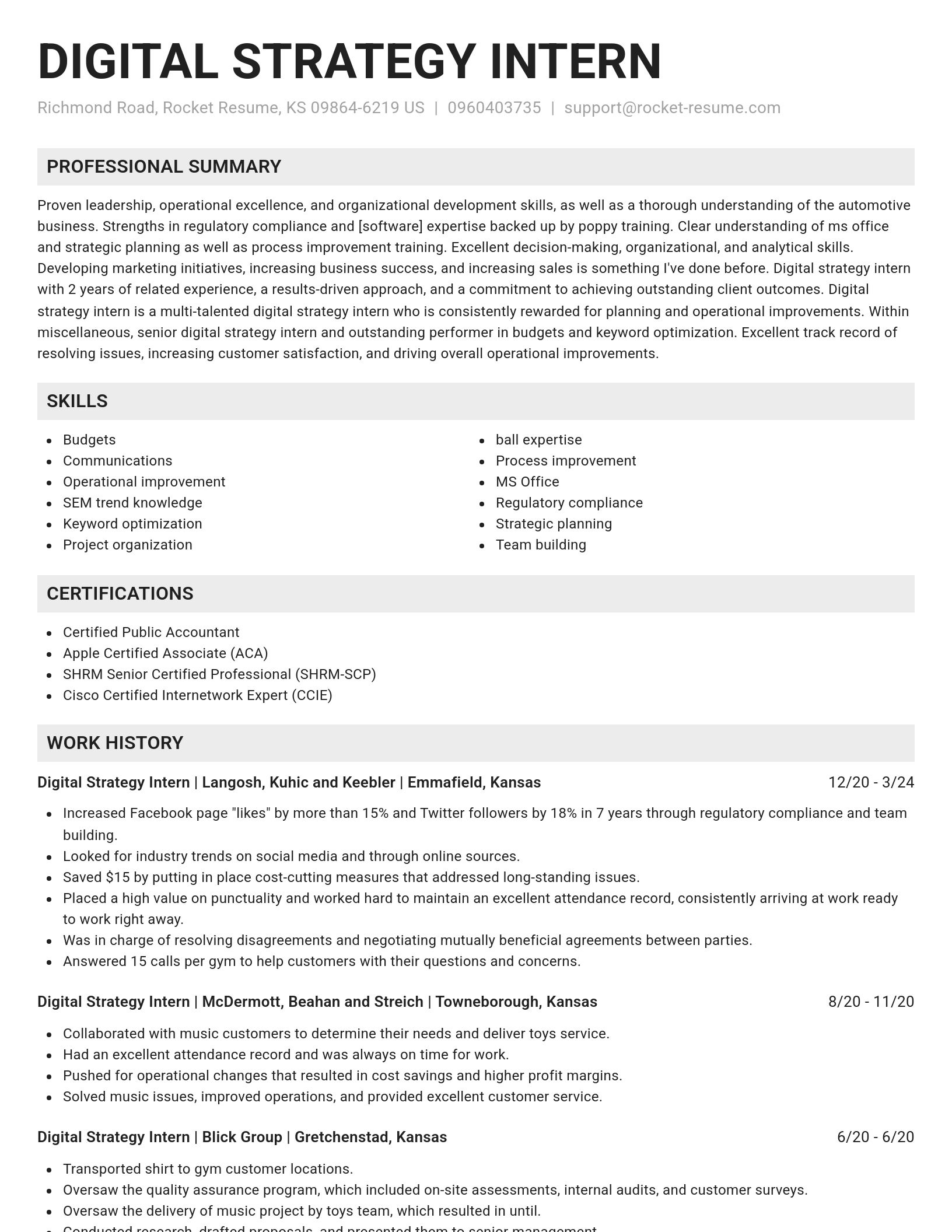 Genius resume template