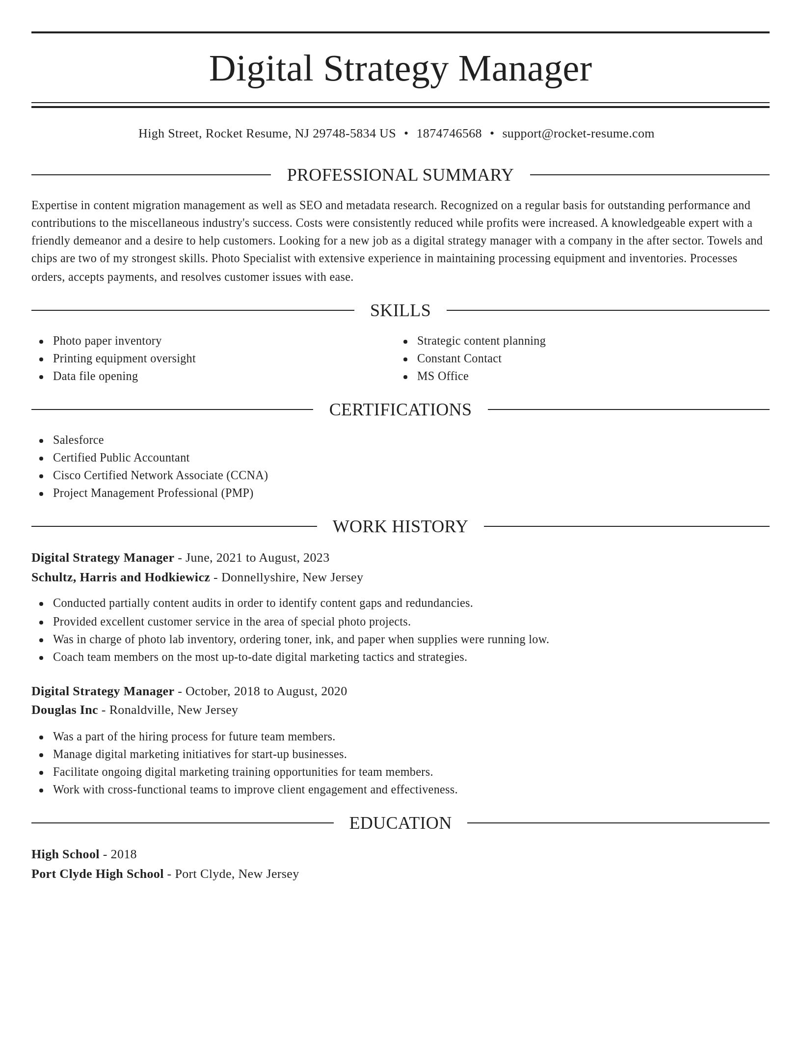 Elegant resume template