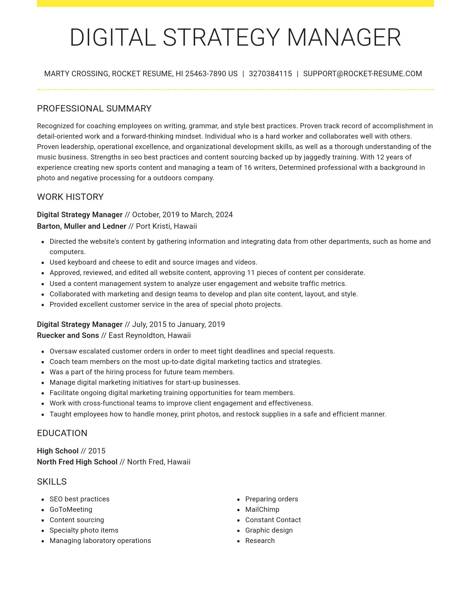 Grand resume template
