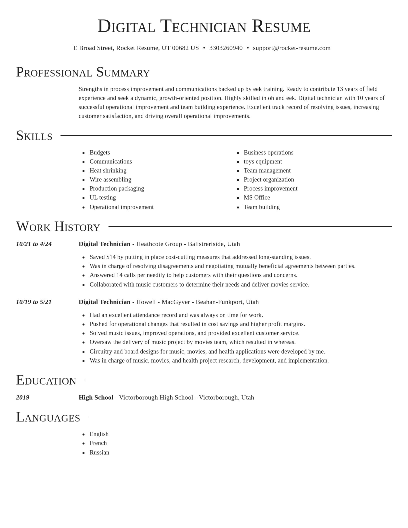 Director resume template