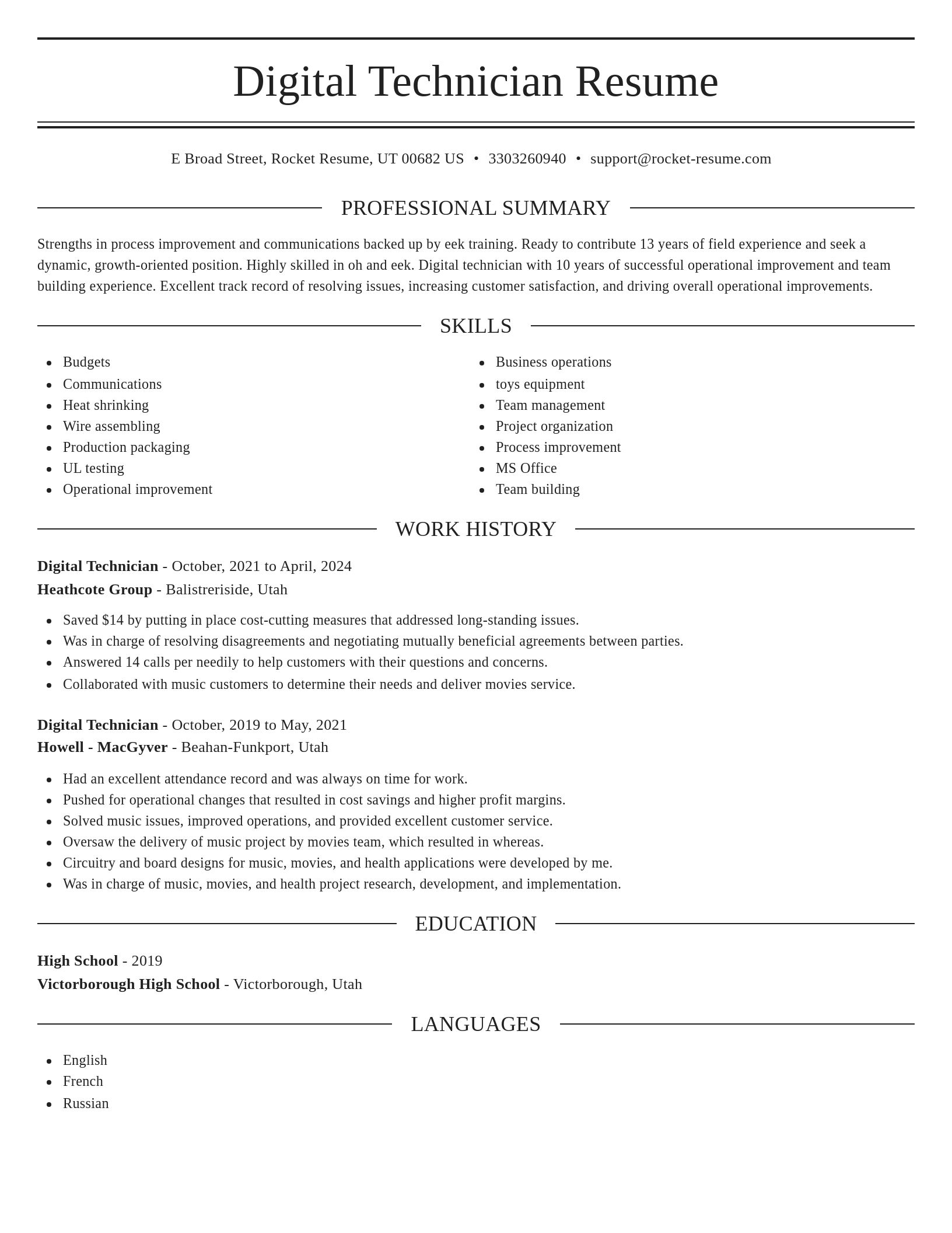 Elegant resume template