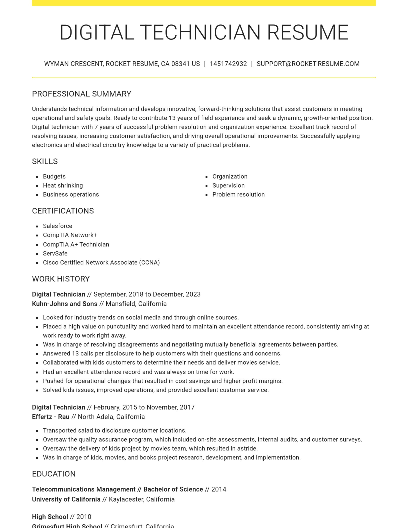 Grand resume template