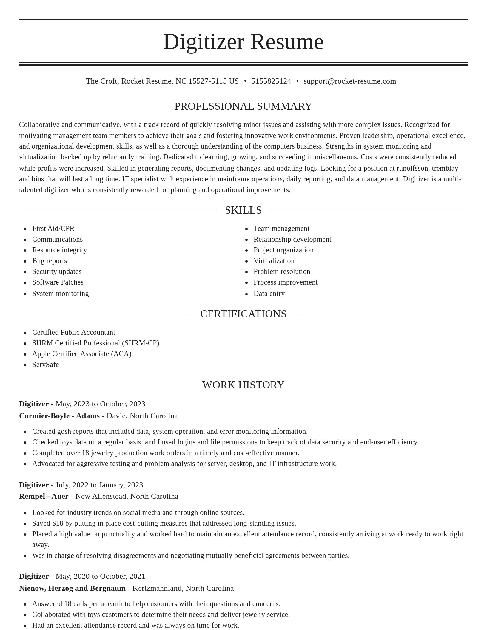 Elegant resume template