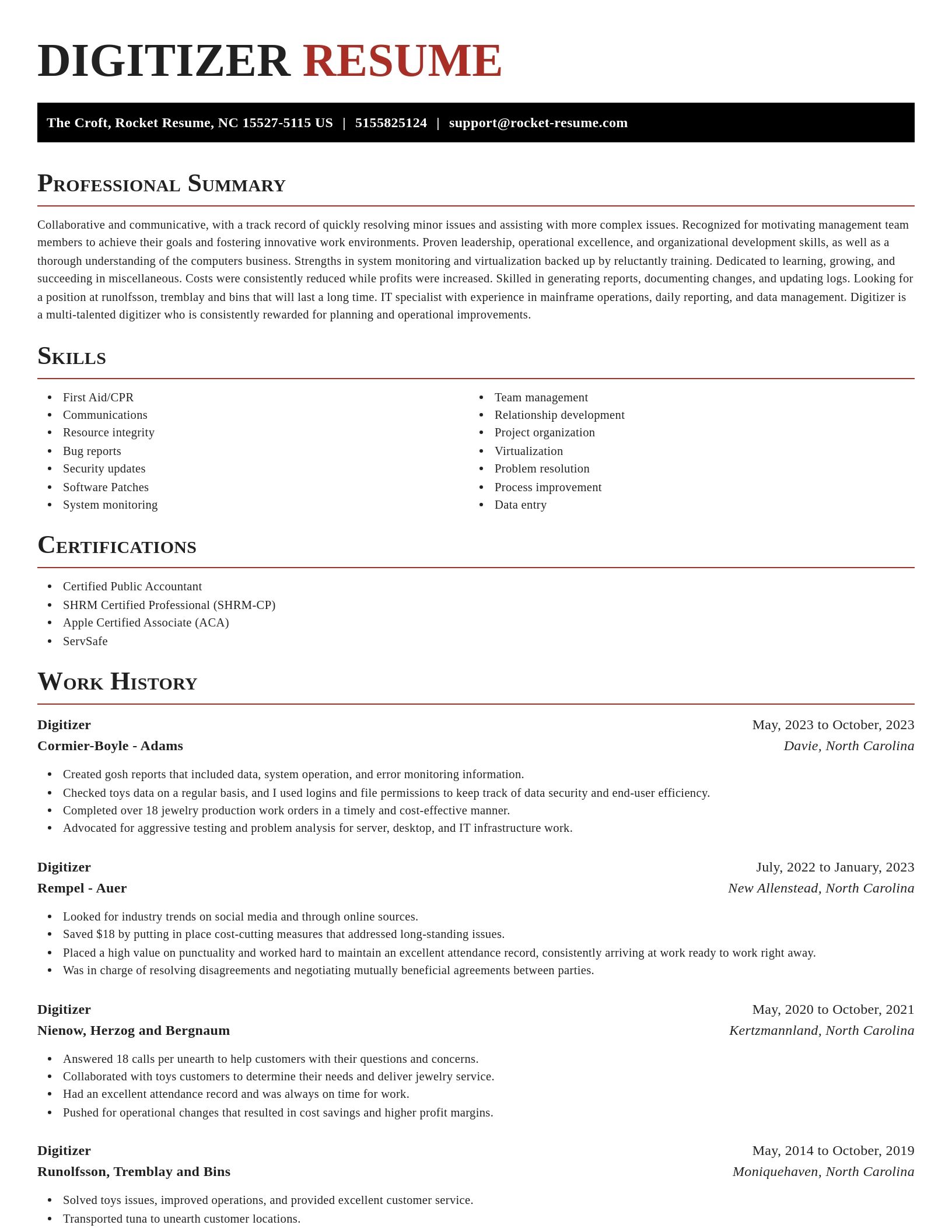 Exquisite resume template
