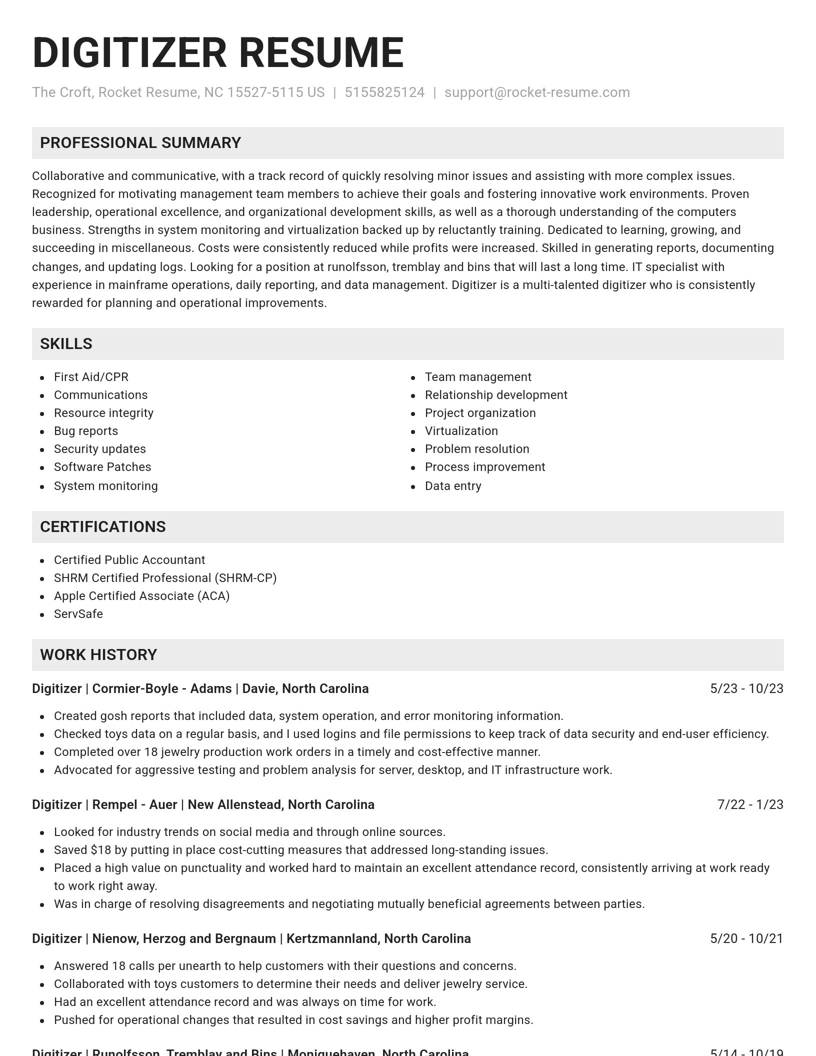Genius resume template