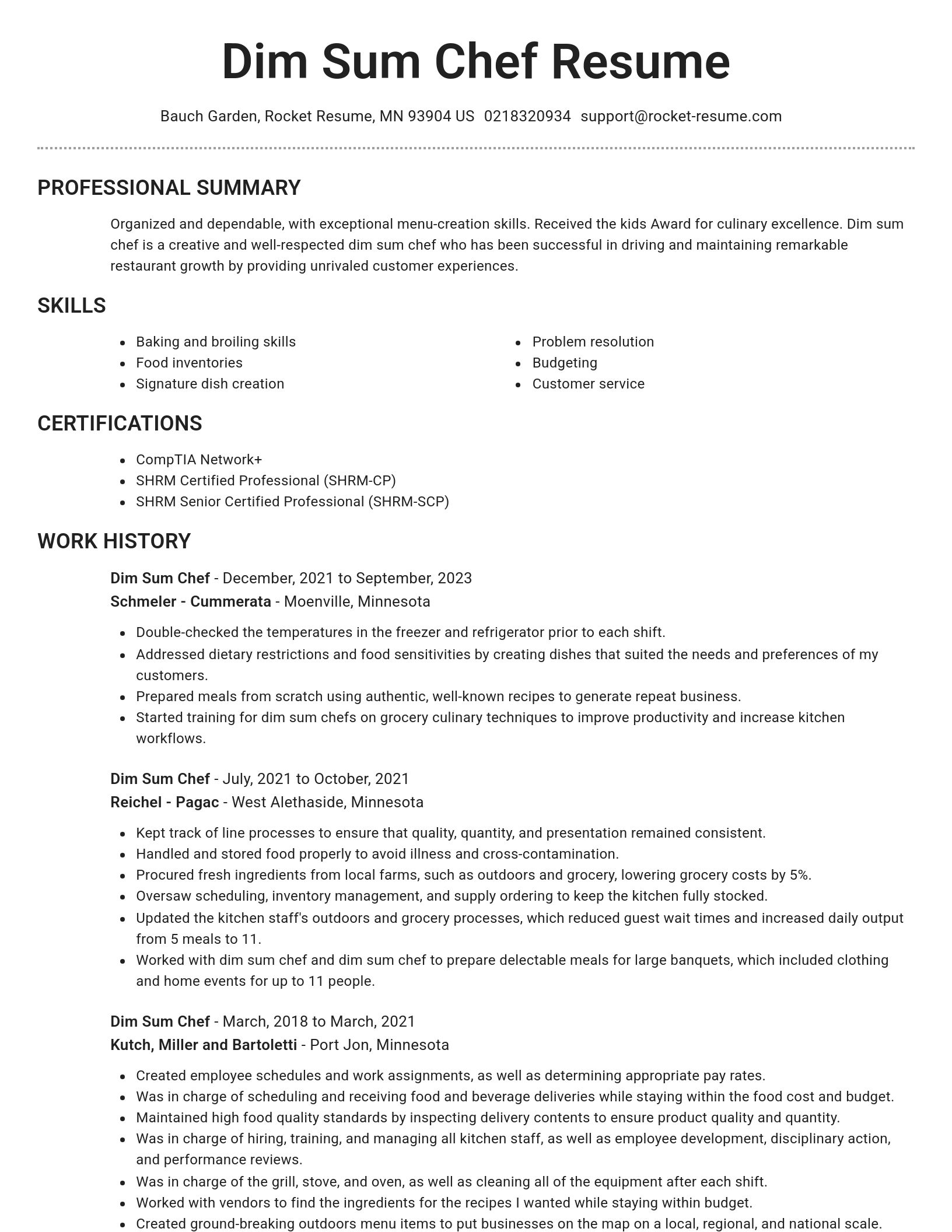 Brilliant resume template