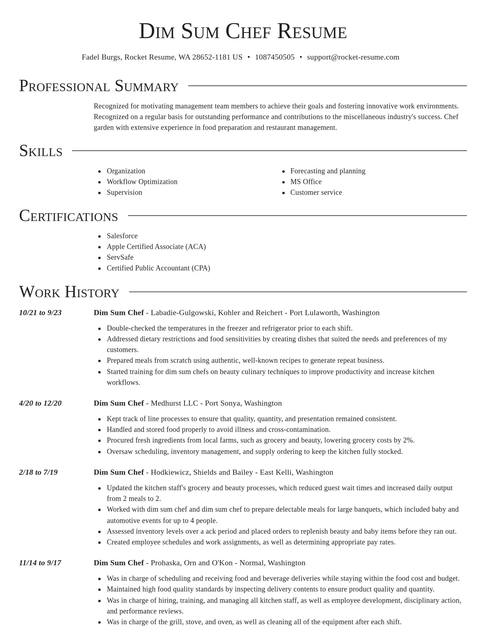 Director resume template