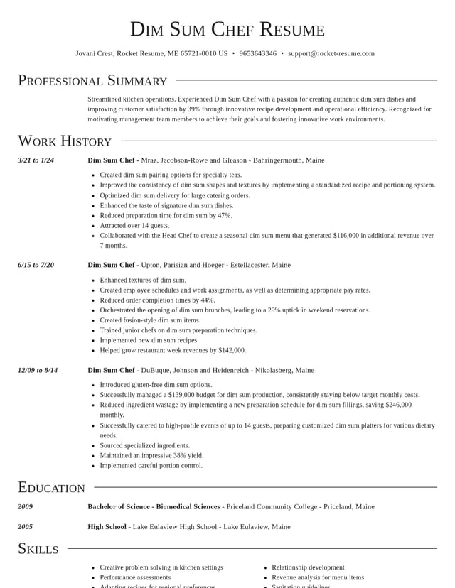 Director resume template