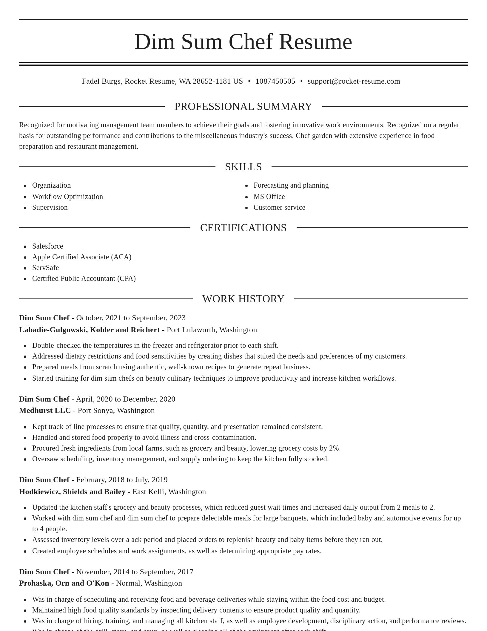 Elegant resume template