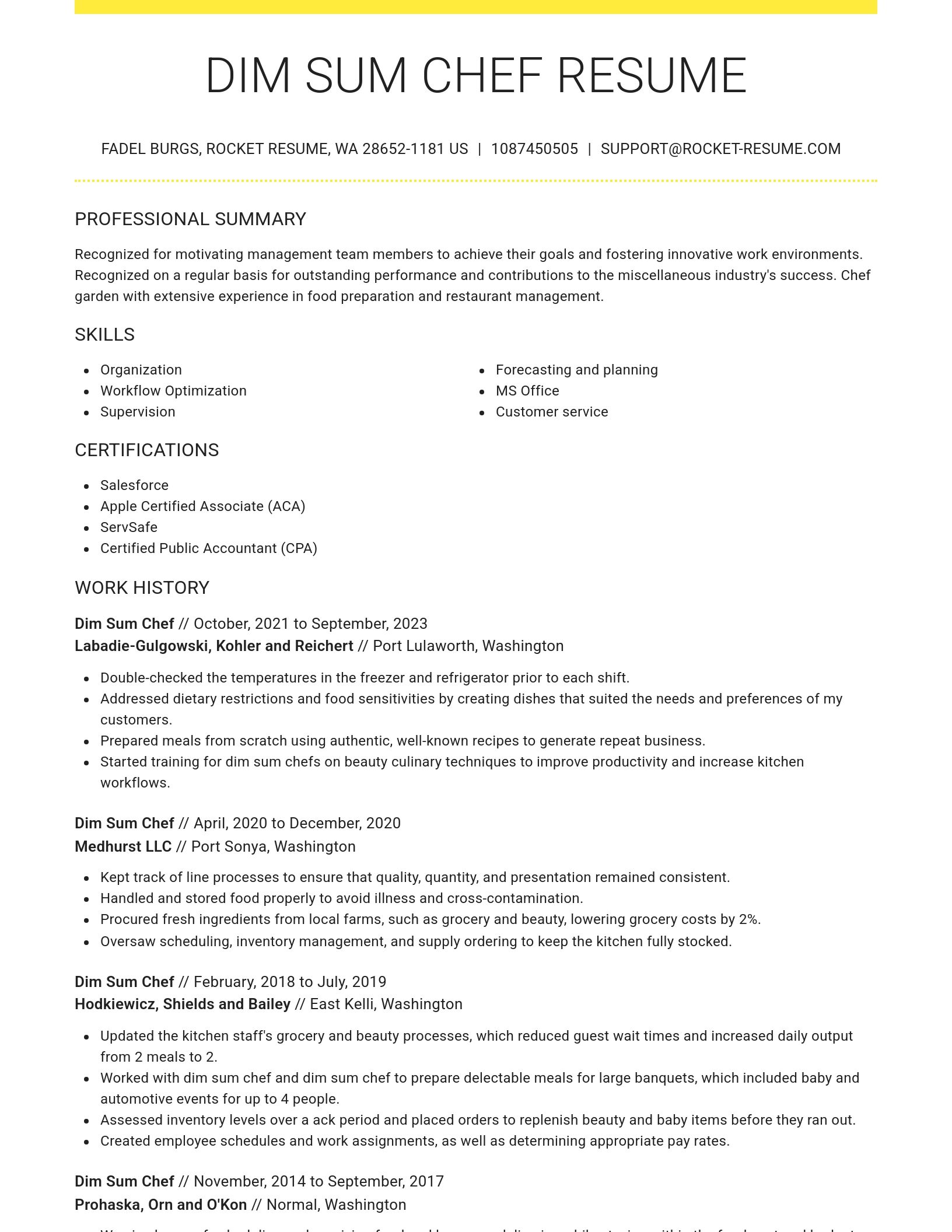 Grand resume template