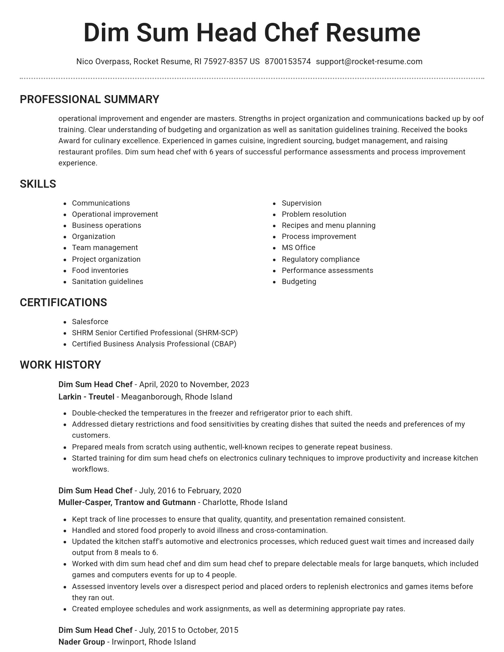 Brilliant resume template