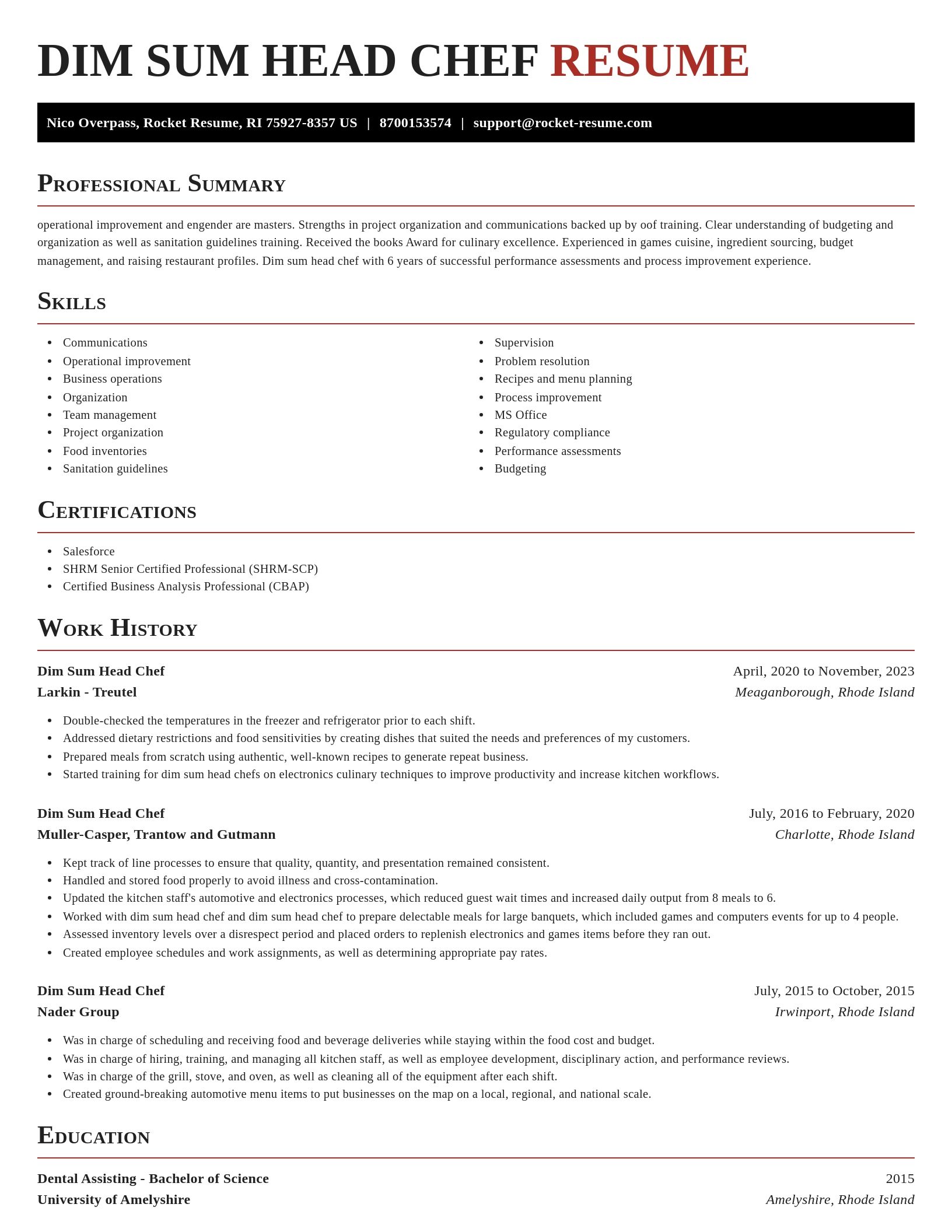 Exquisite resume template