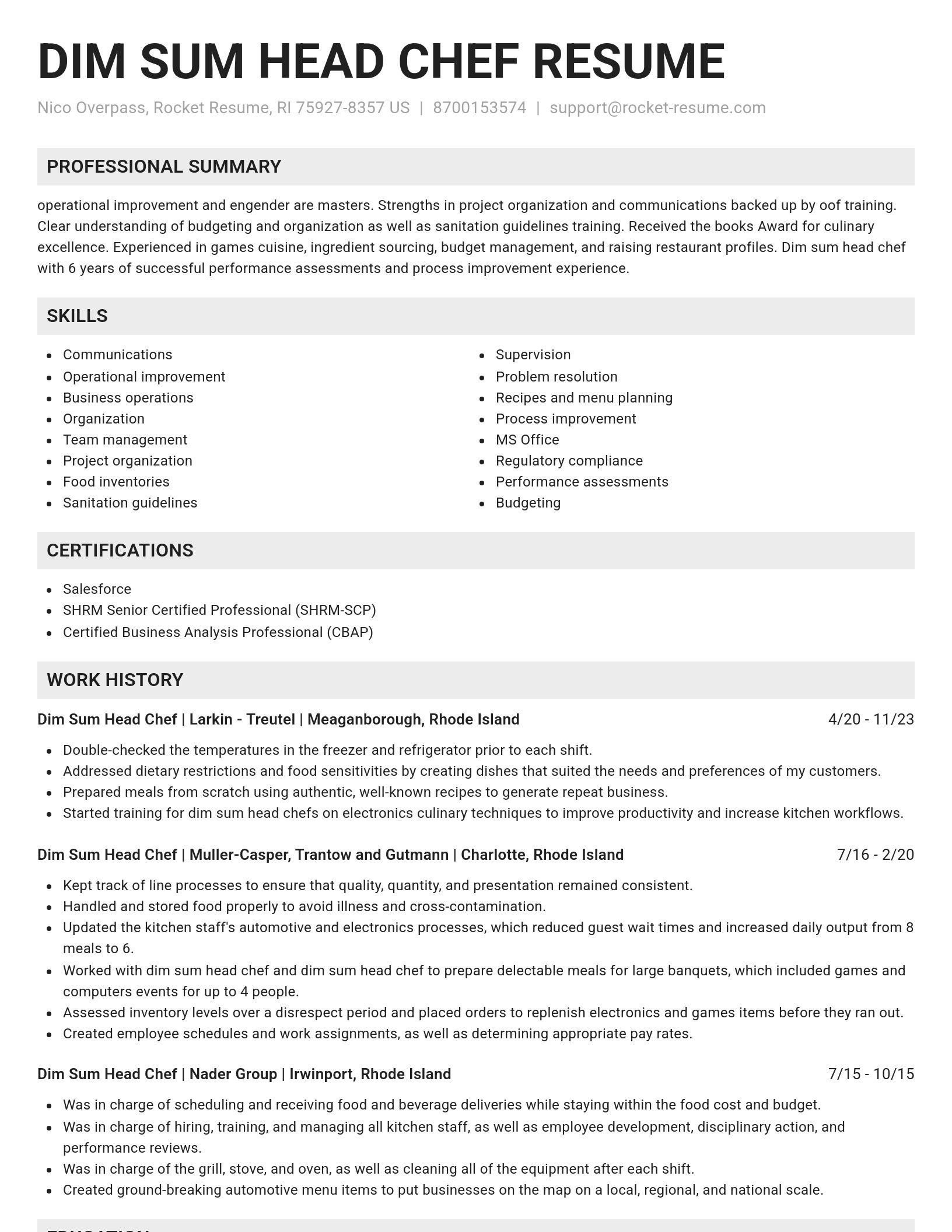 Genius resume template
