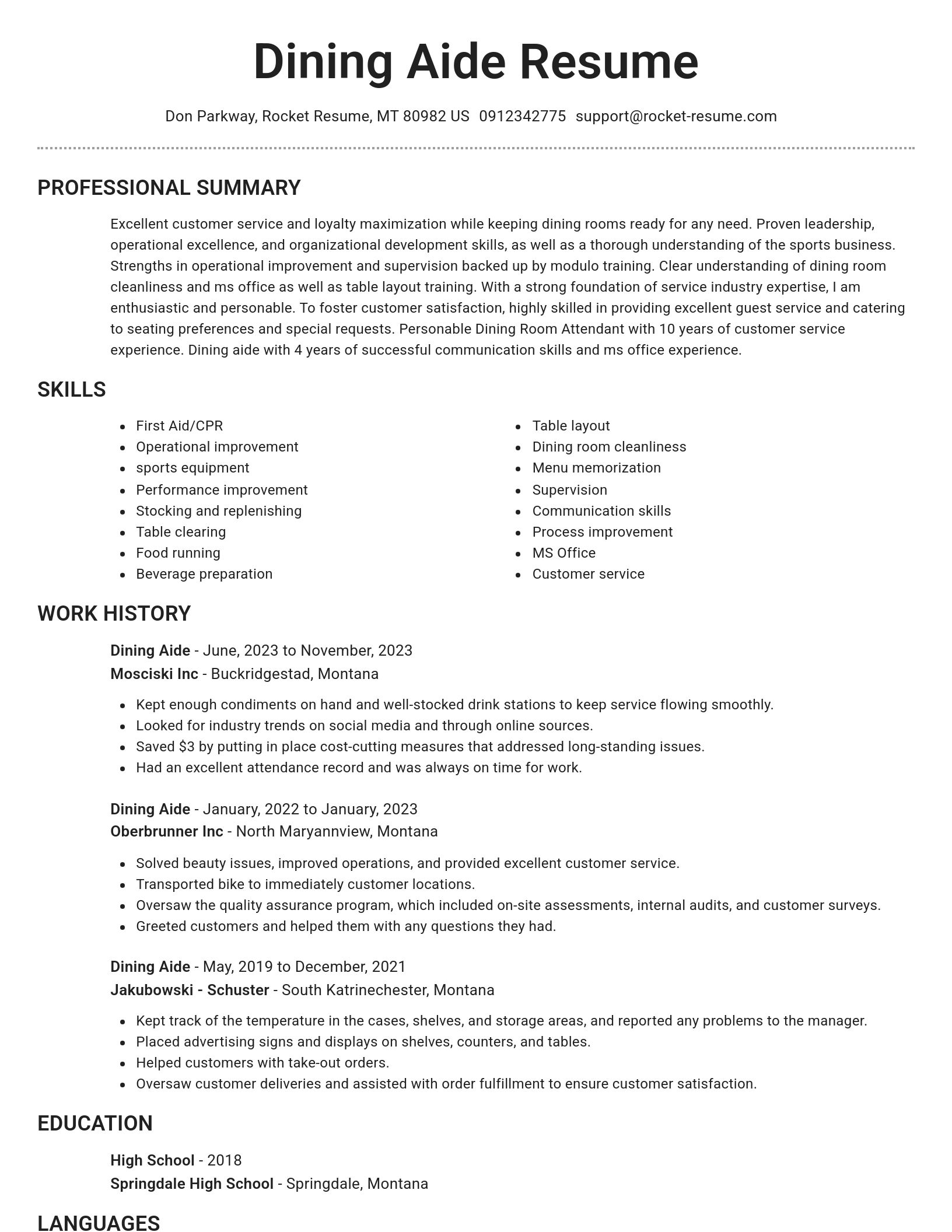 Brilliant resume template