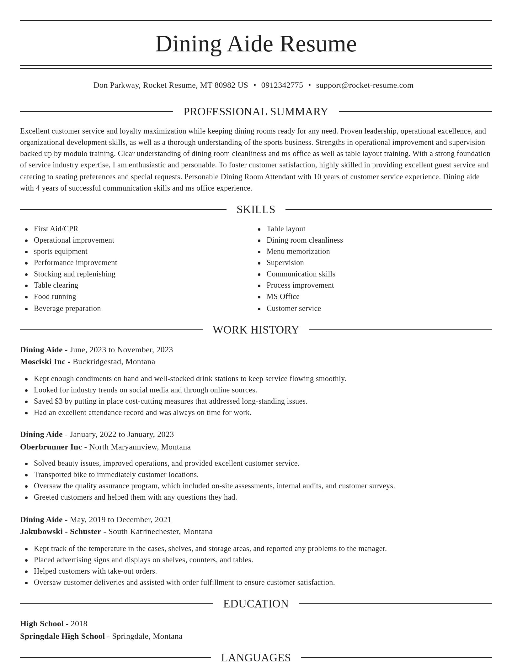 Elegant resume template