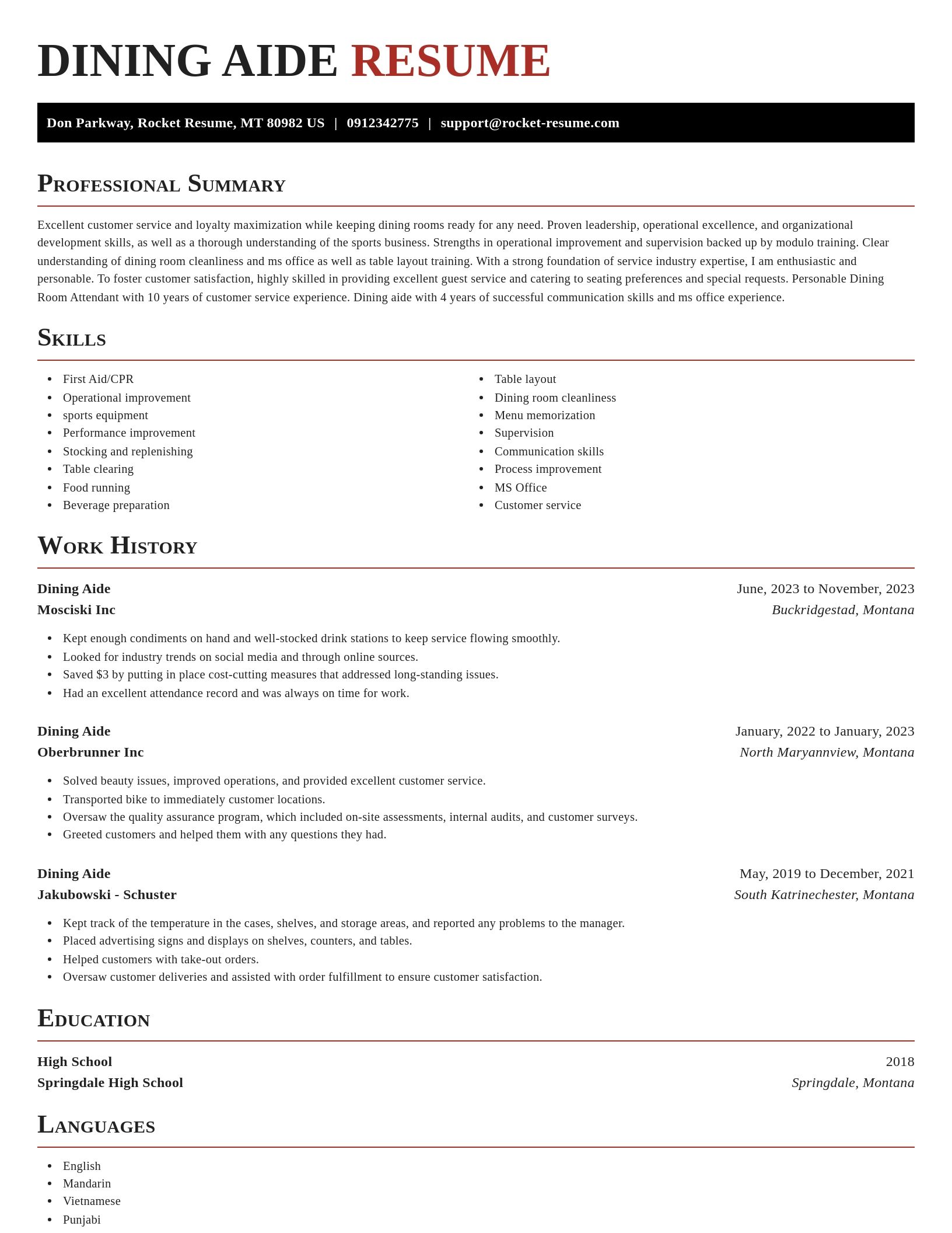 Exquisite resume template